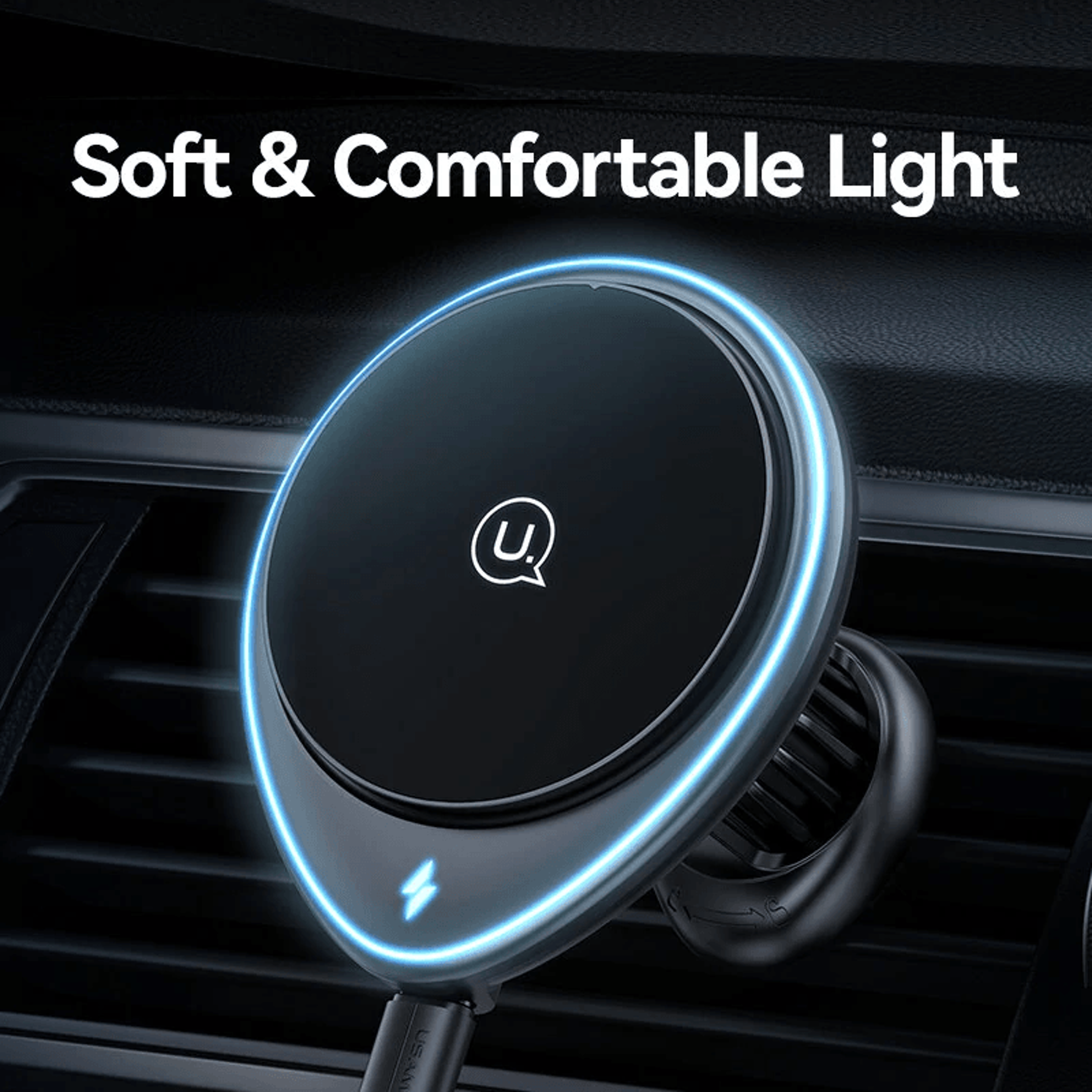 Wireless Magnetic Car Phone Holder With Charging Air Vent Mount 1