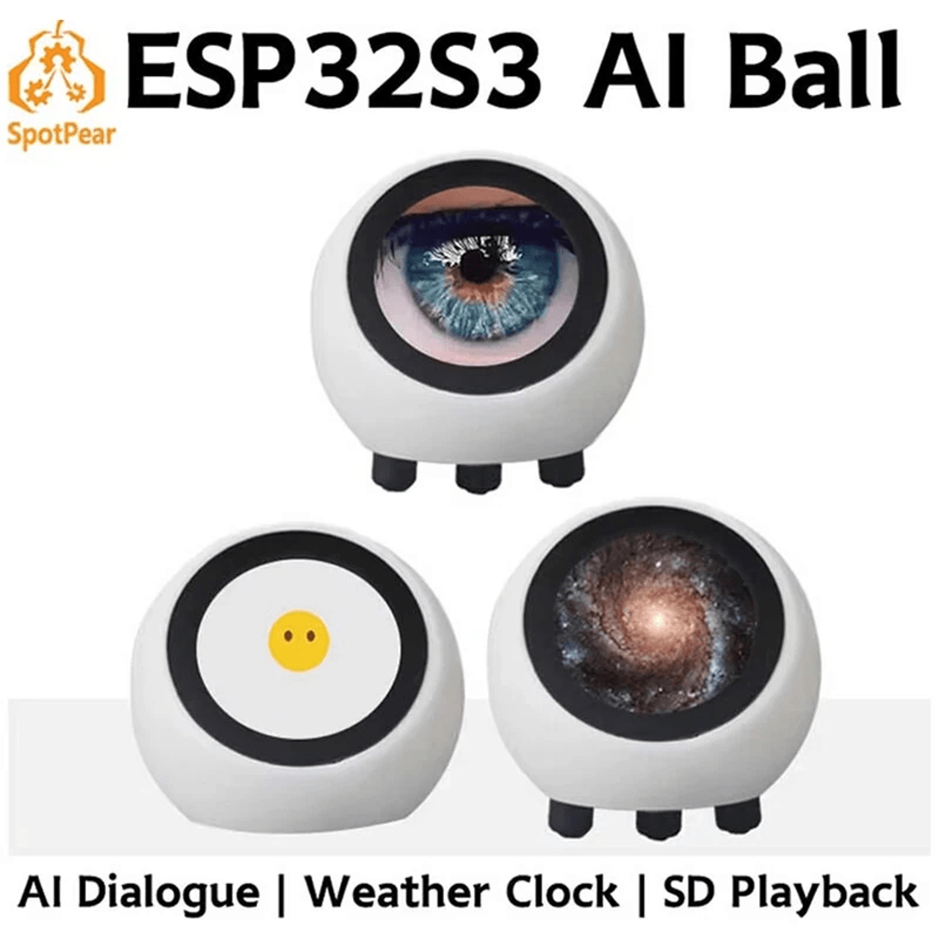 AI Voice Chat Robot With IPS Round Display 4