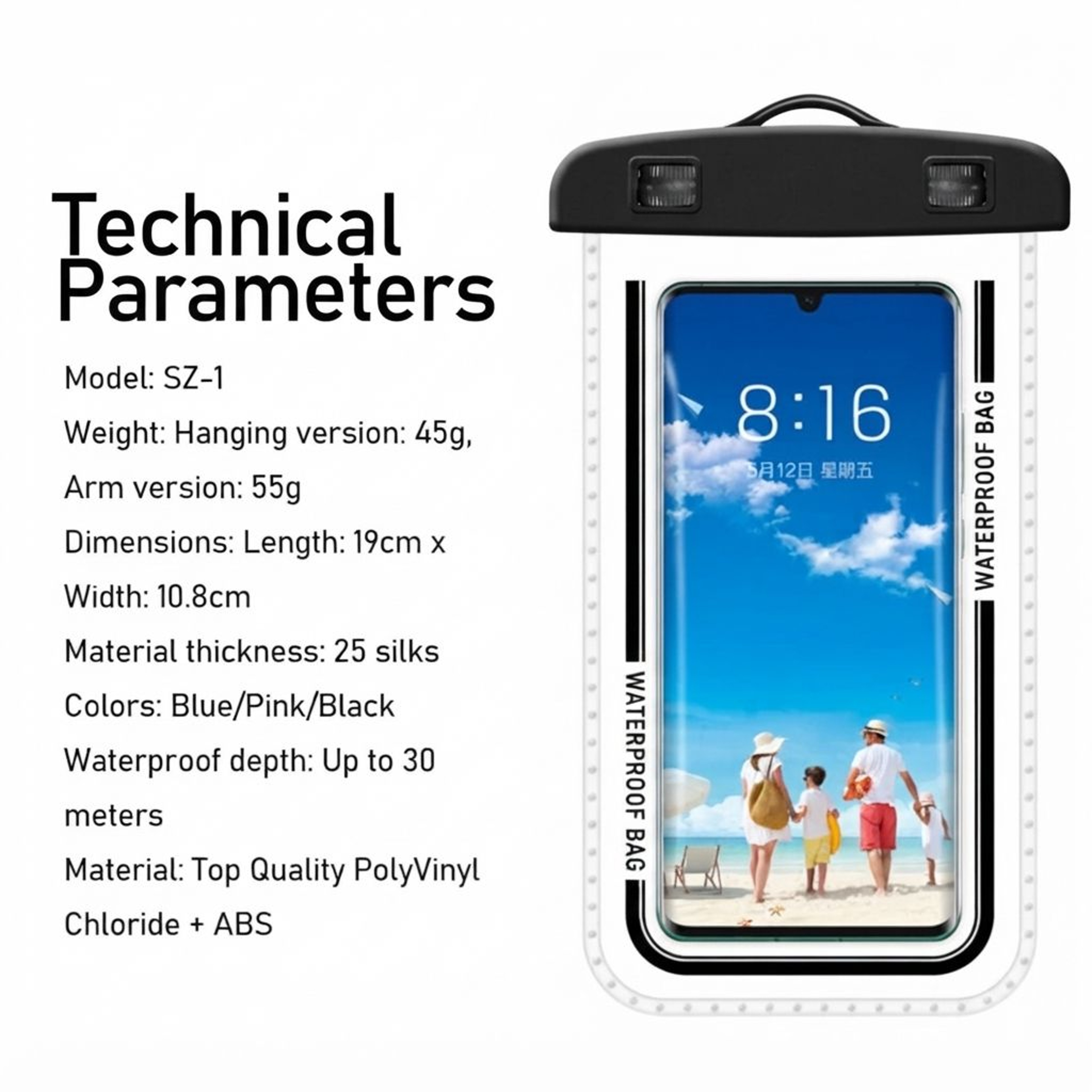 Waterproof Phone Pouch With Armband For Phones 1