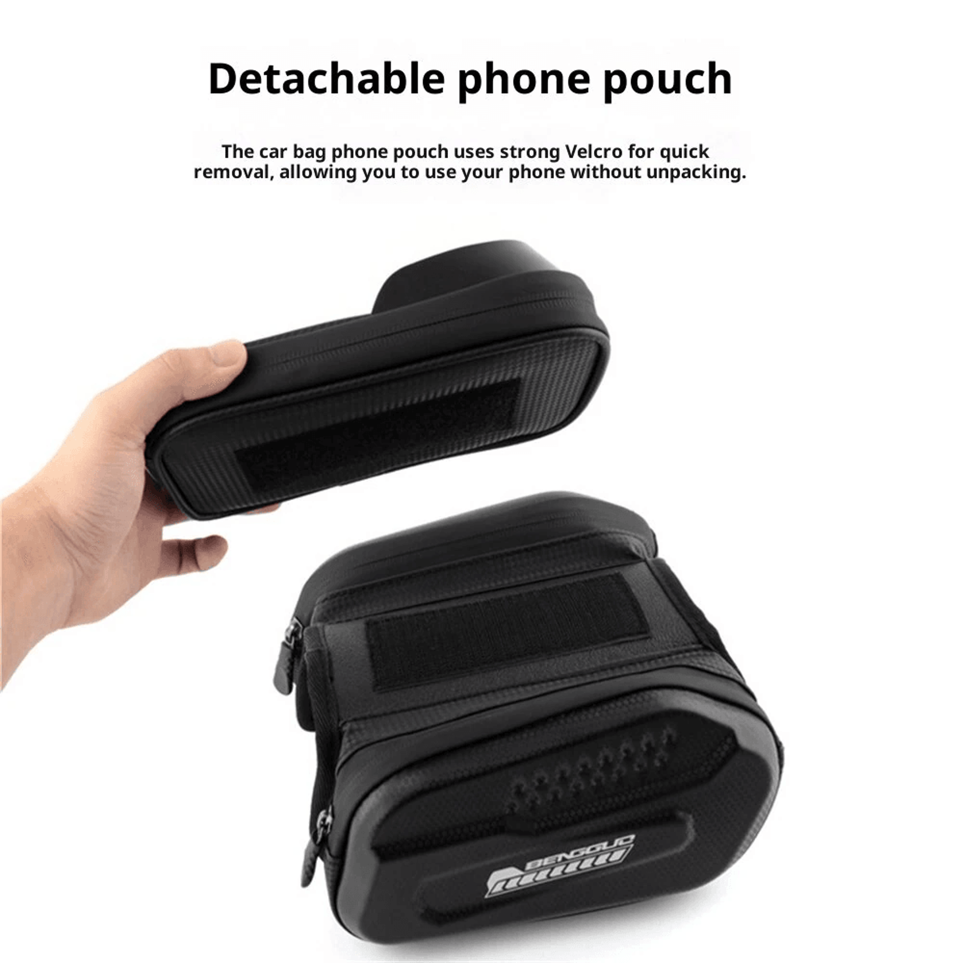 Bike Top Tube Phone Bag With Touchscreen Holder And Reflective Rainproof Design 5
