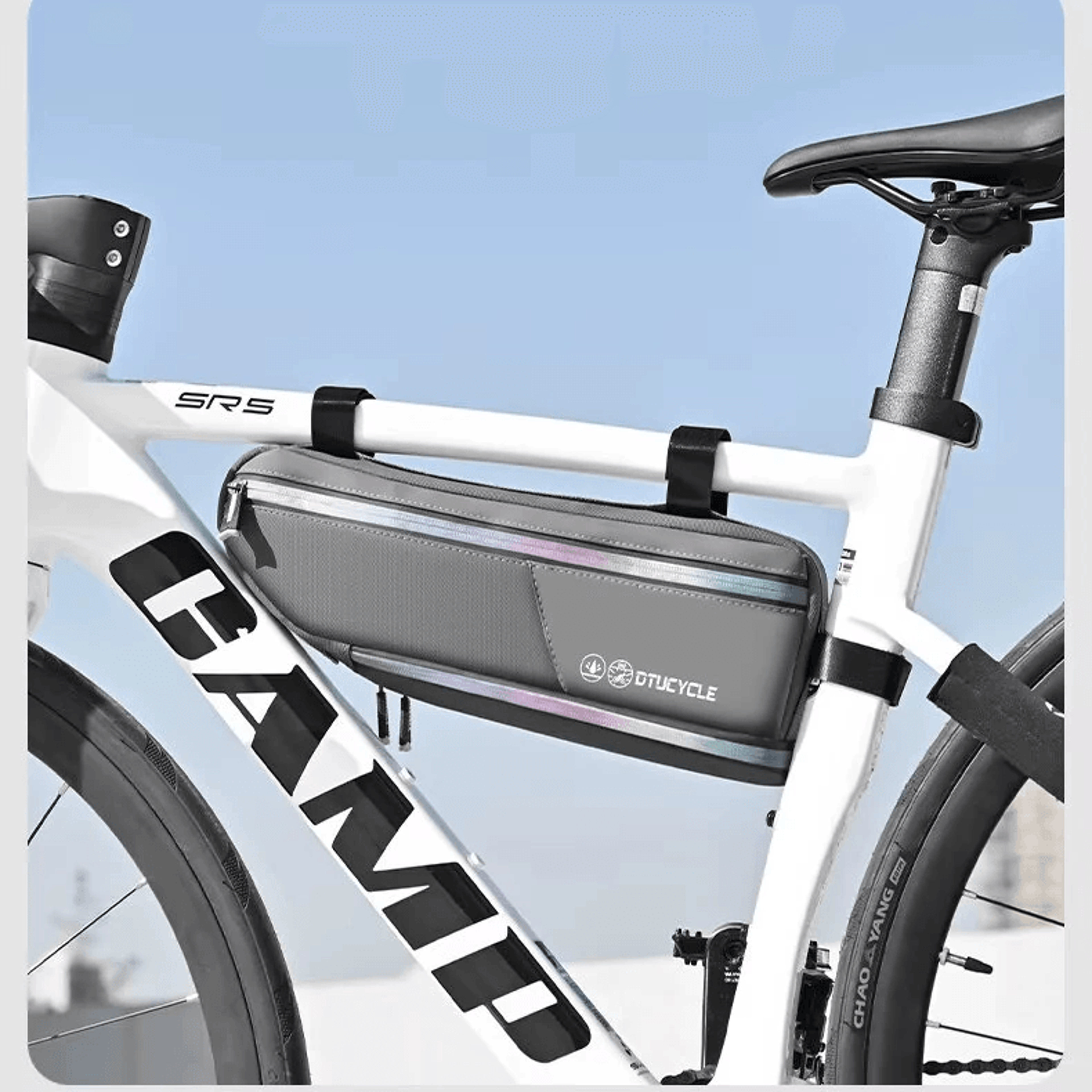 Expandable Waterproof Bicycle Frame Bag With Reflective Strip 9