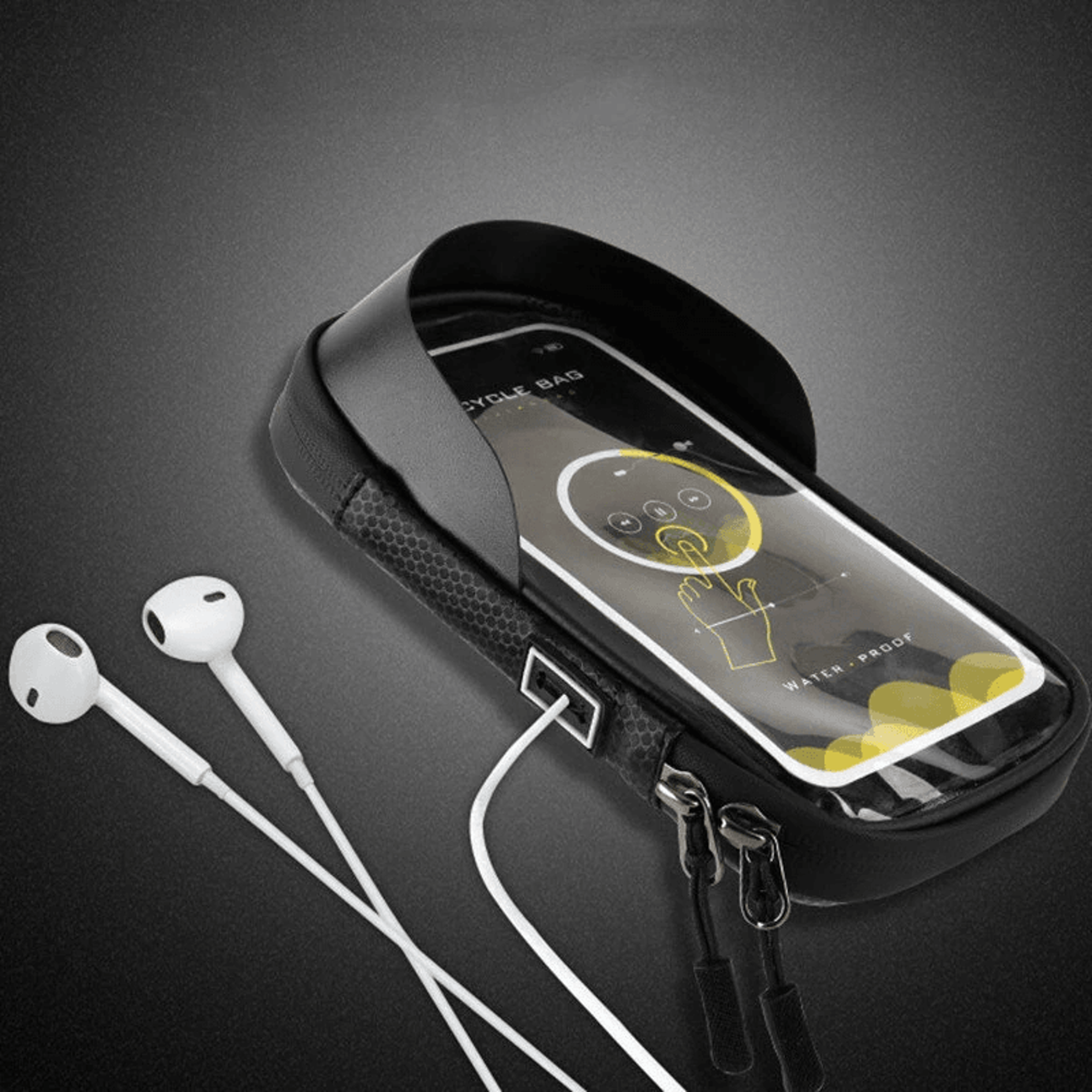 Waterproof Bicycle Phone Bag With Degree Rotation Touch Screen Holder 2