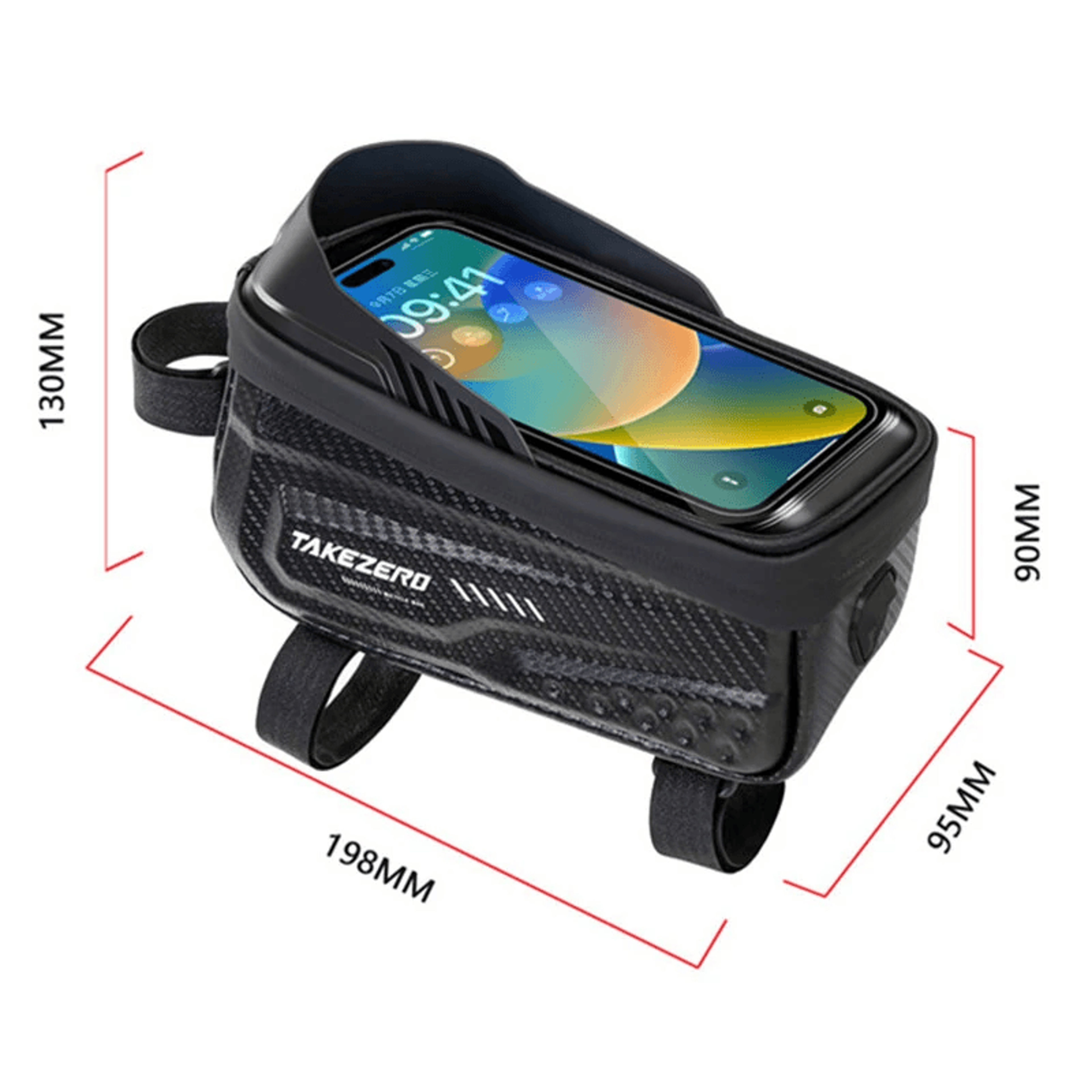 Waterproof Bicycle Phone Holder Frame Bag With Hard Shell Storage 9