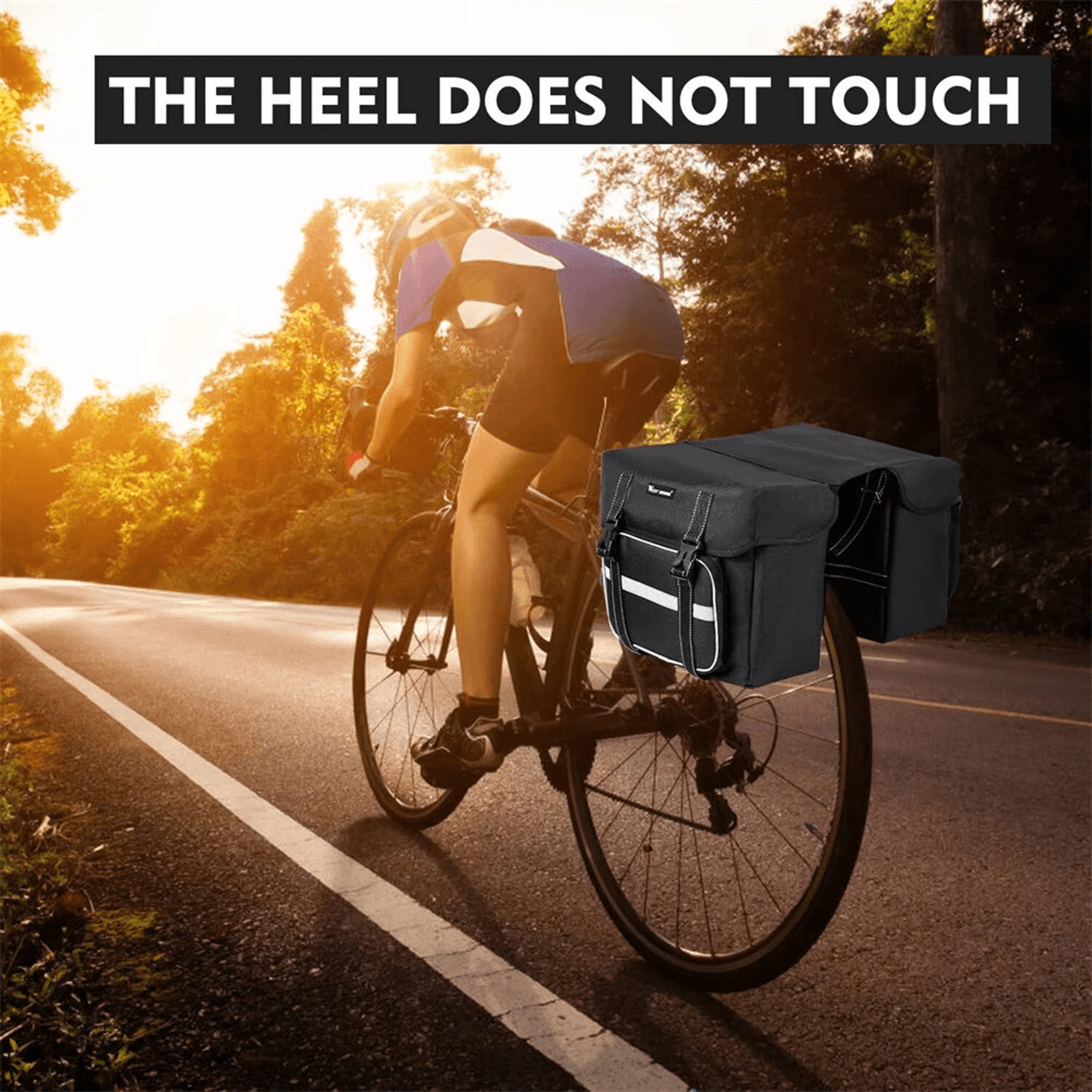 Double Bicycle Pannier Bag With Rain Cover And Side Pockets 1