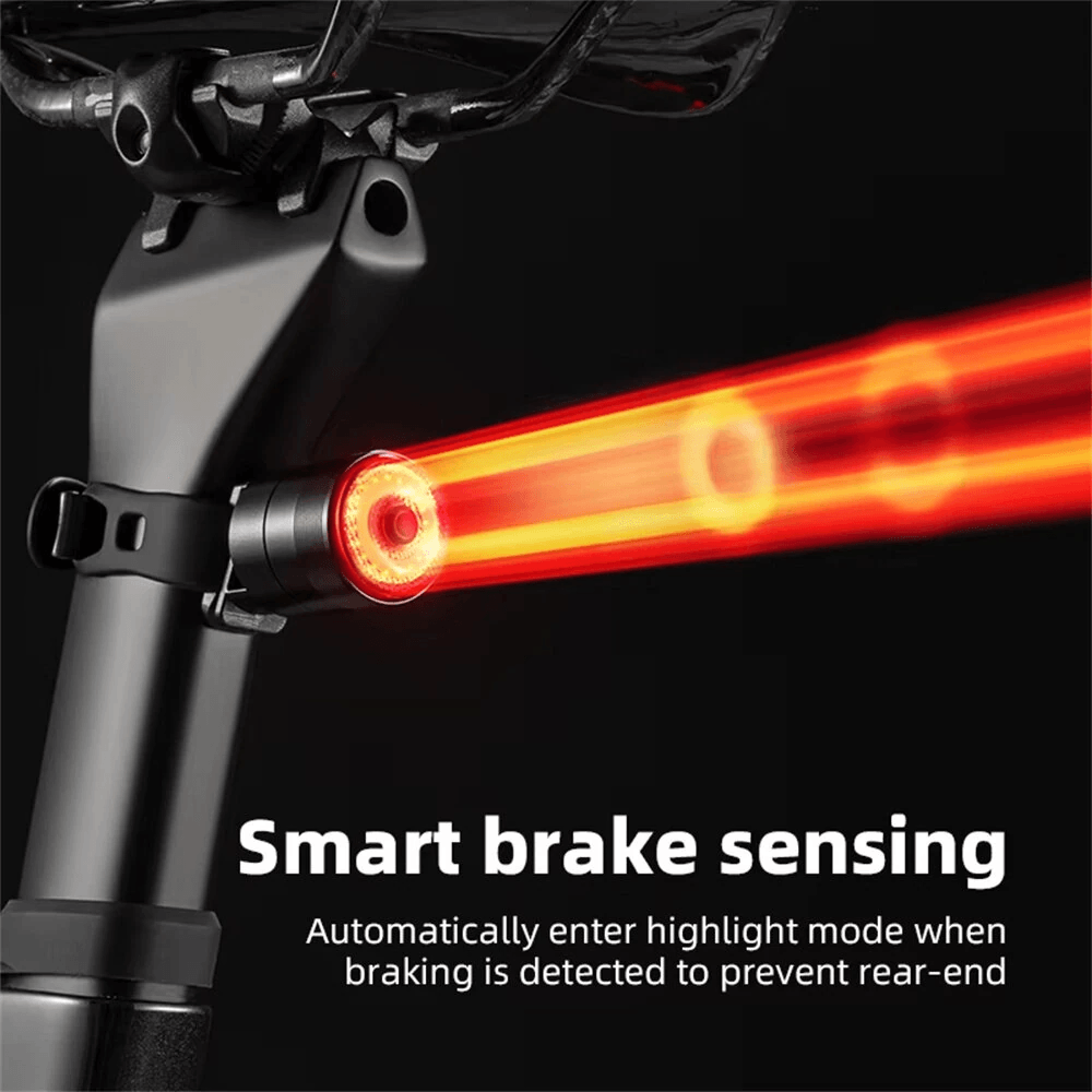 Mini Smart Bike Tail Light With Brake Sensing Type C Charging And Waterproof Design 2