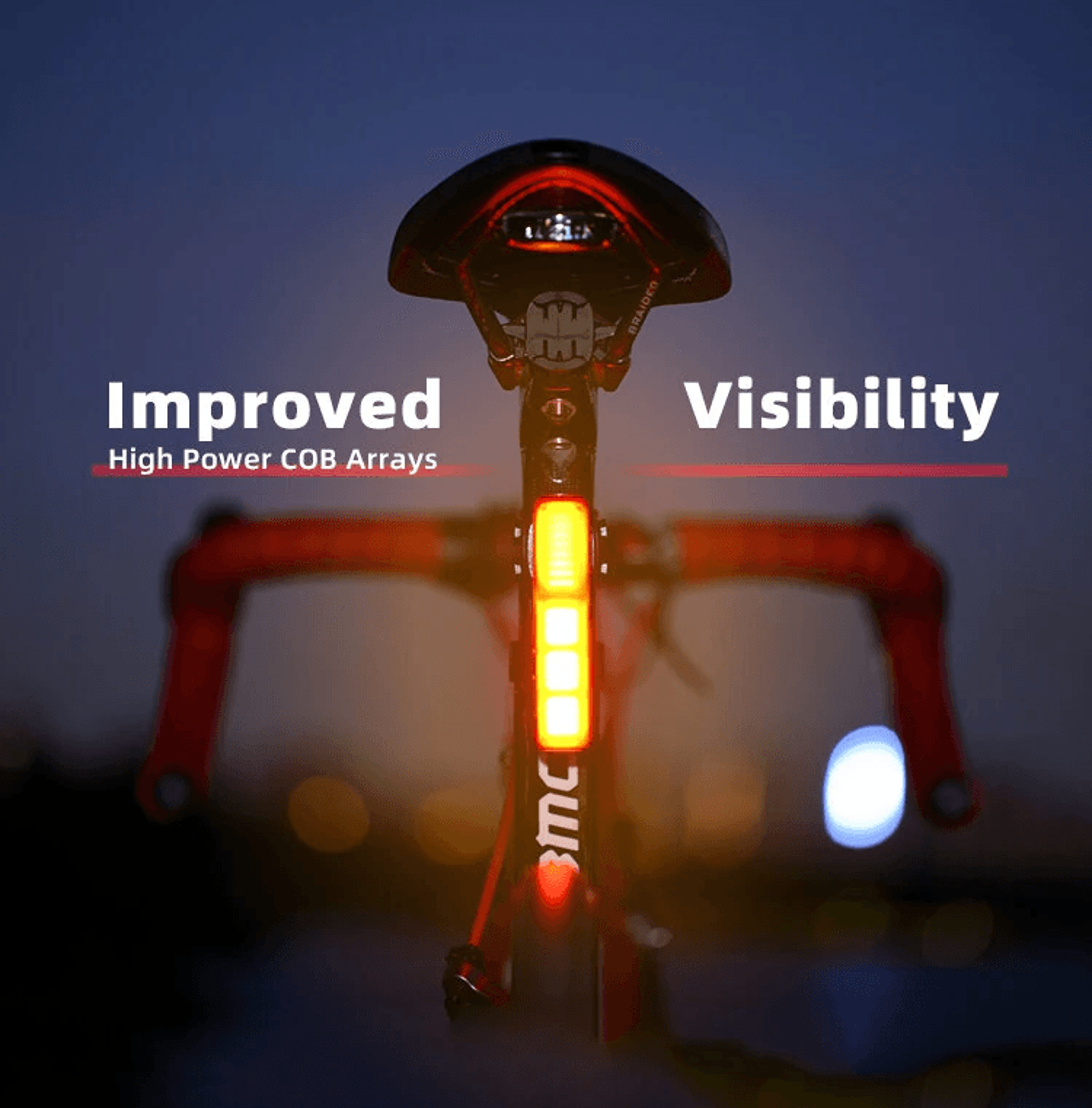 Smart Brake Sensing Bicycle Taillight With Anti Theft Alarm And Type C Charging 2
