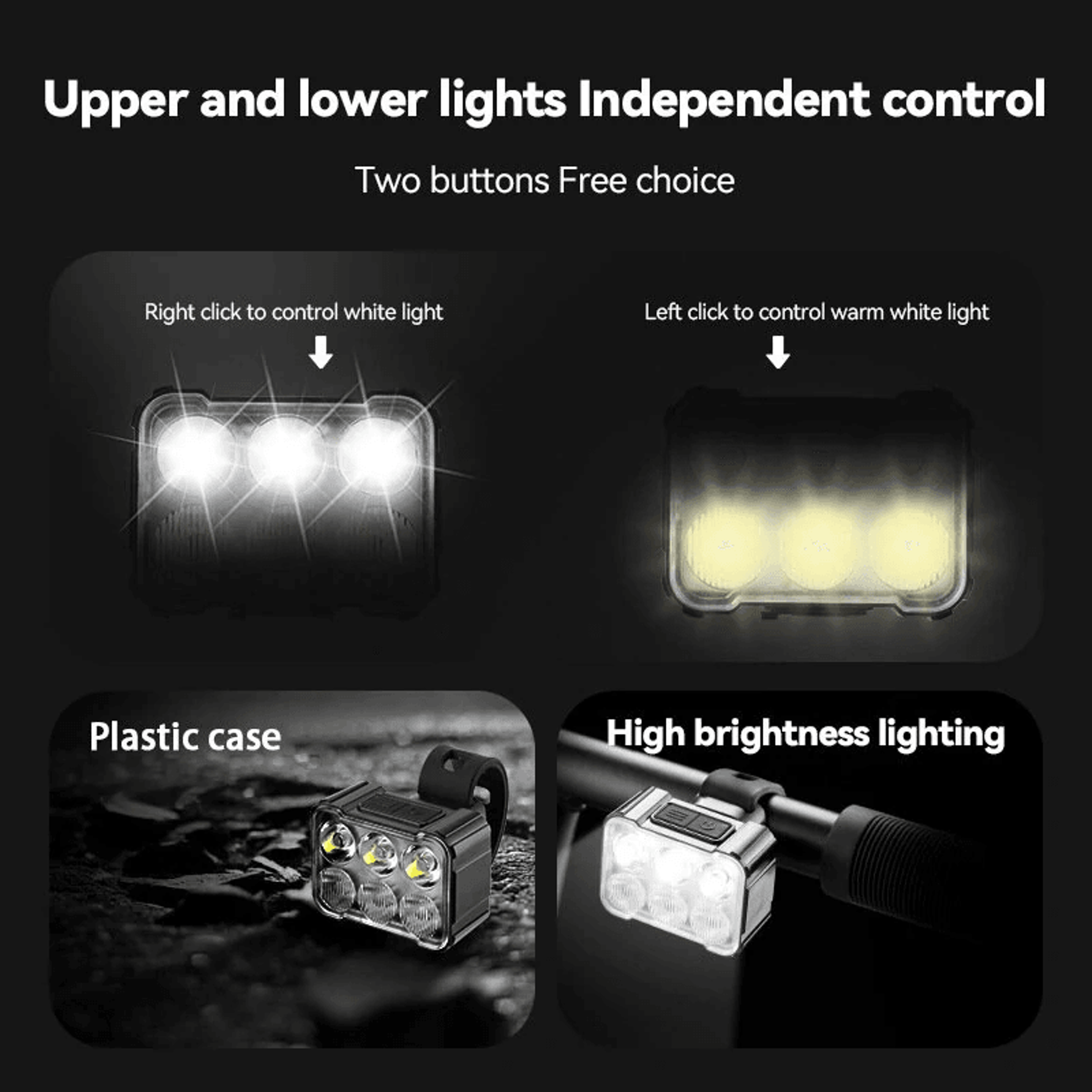 USB Rechargeable Bicycle Light With Type C Charging 4