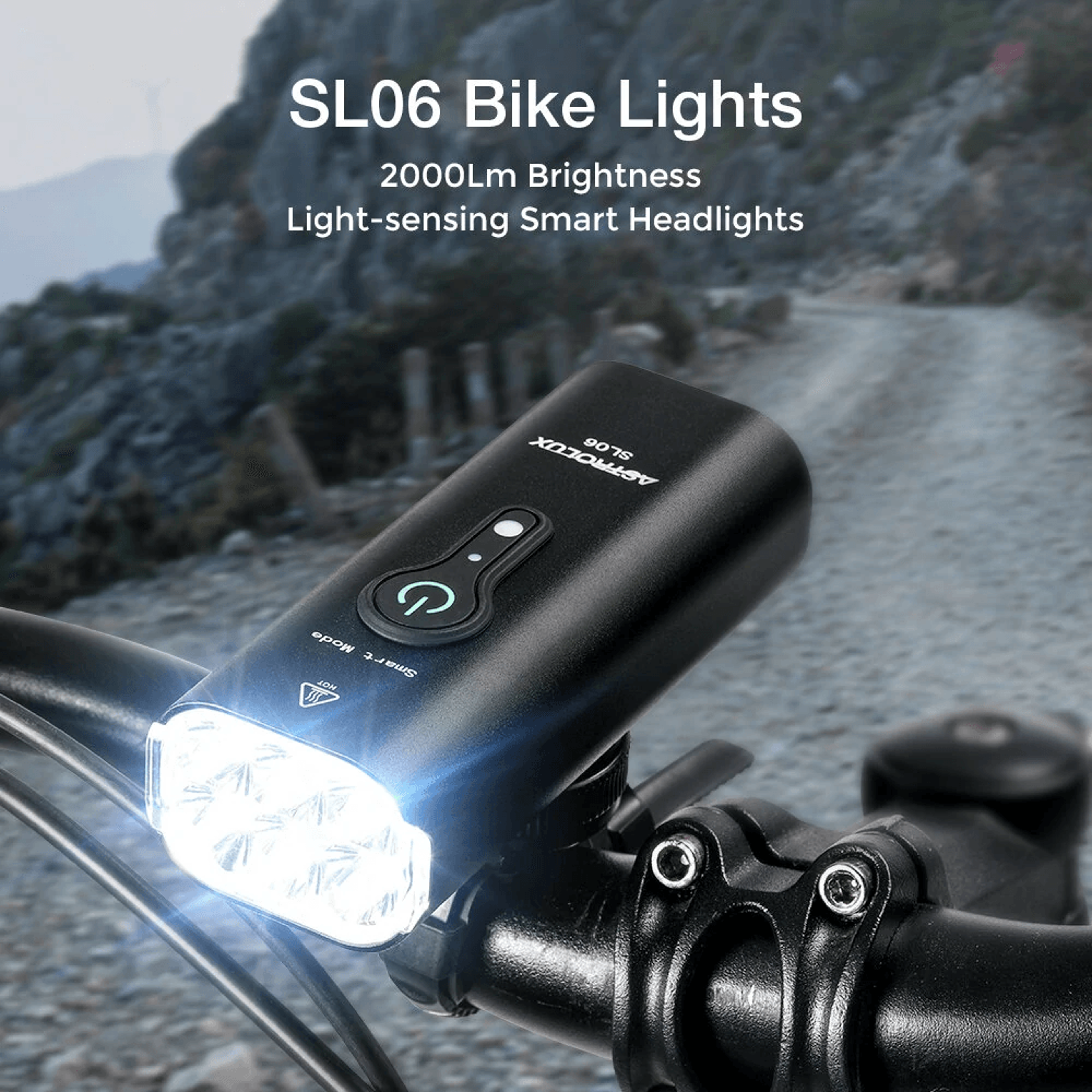 Bike Headlight With Smart Sensing Type C Charging And Waterproofing 2