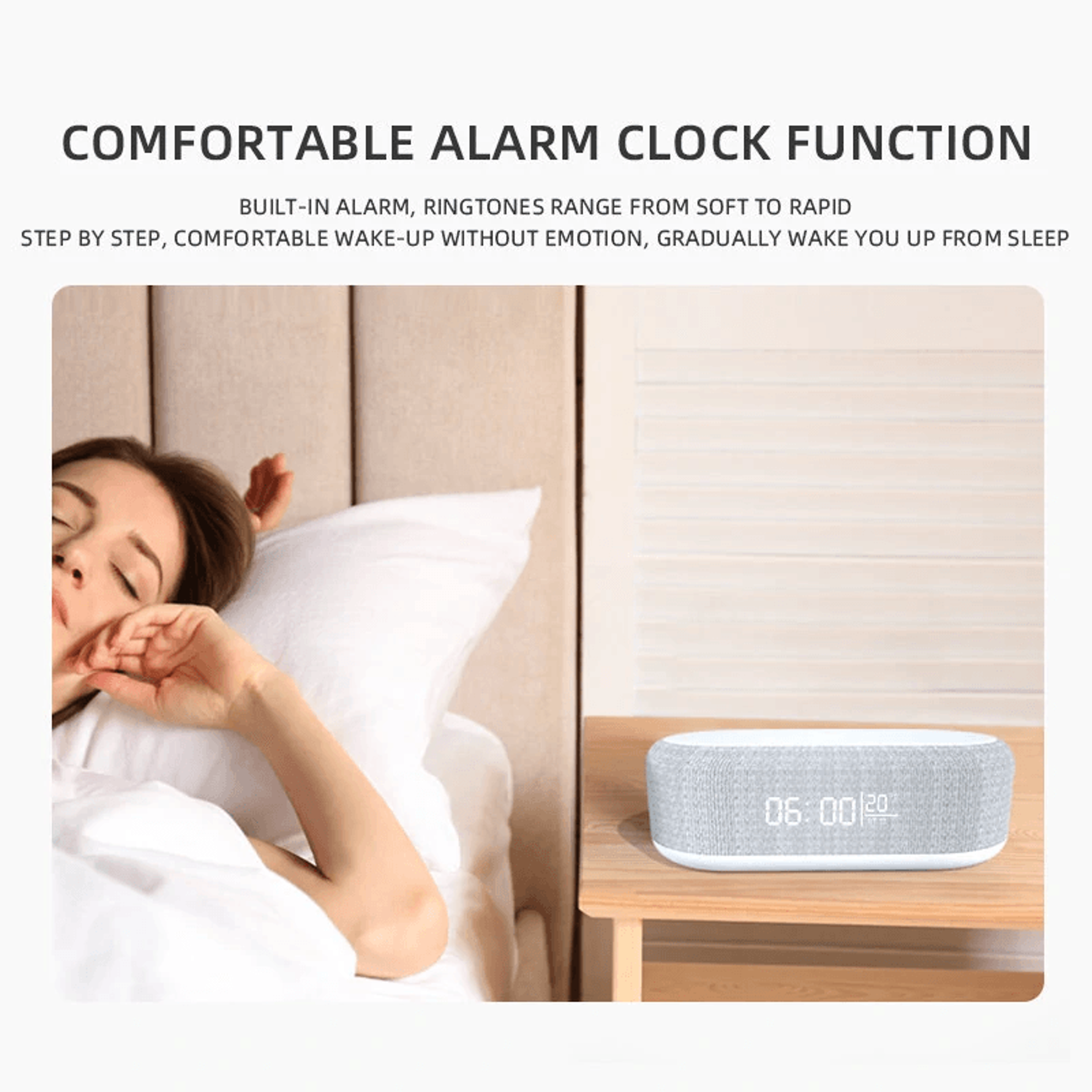 Qi Wireless Charger With Clock Display And Dimmable LED Light 3