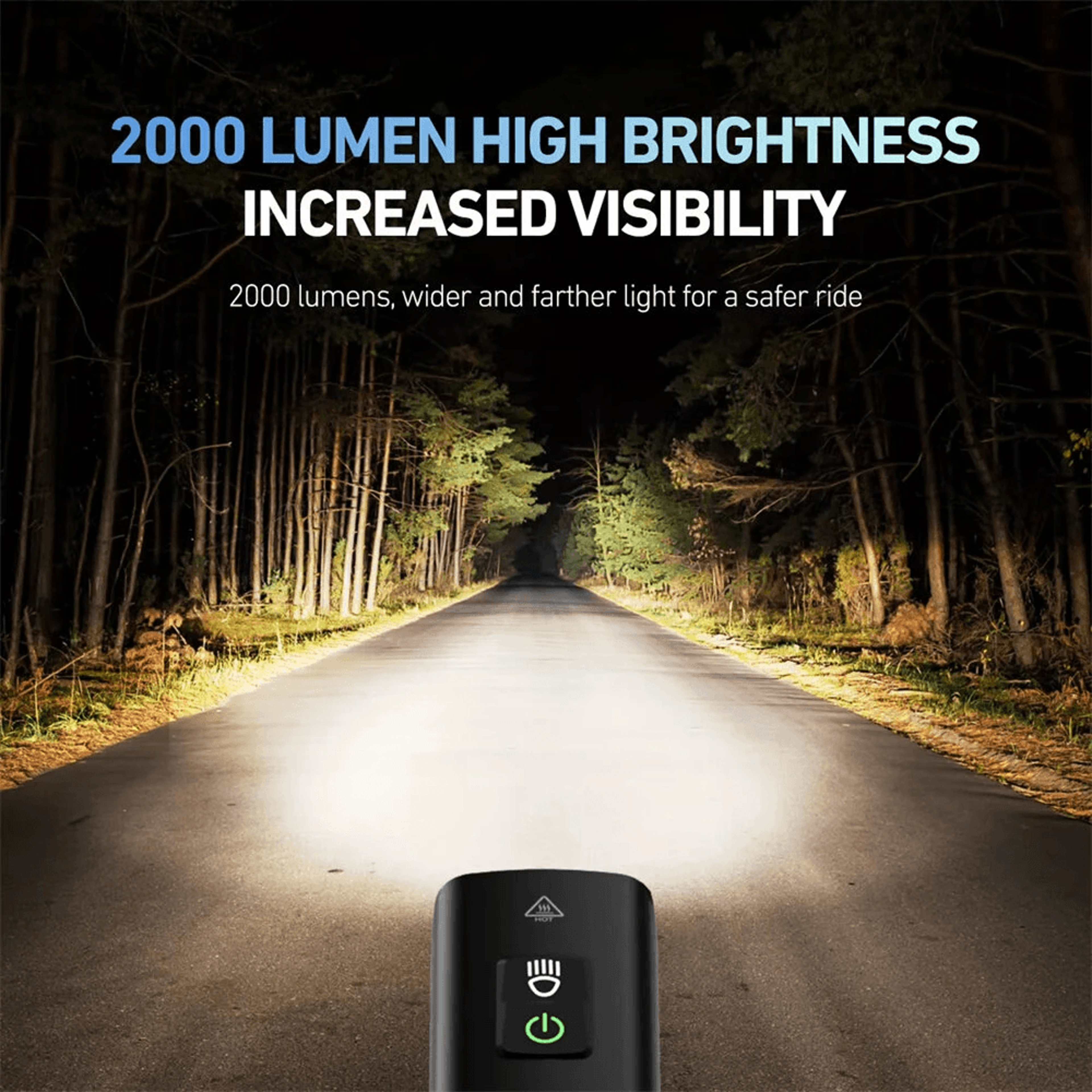 Lumen Rechargeable Bike Headlight With Light Modes And Waterproofing 2