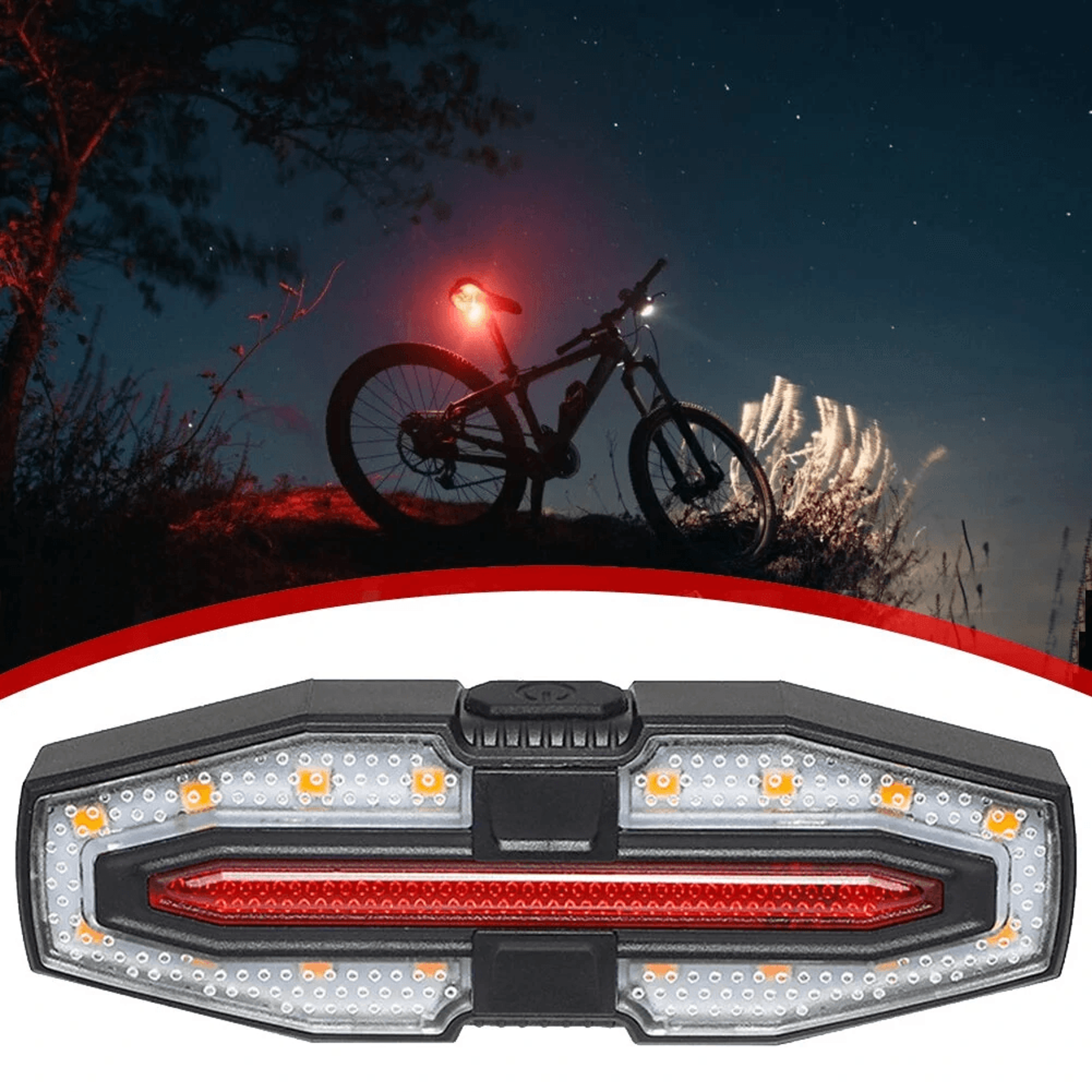 USB Rechargeable Bike Taillight With Wireless Remote Turn Signals 1