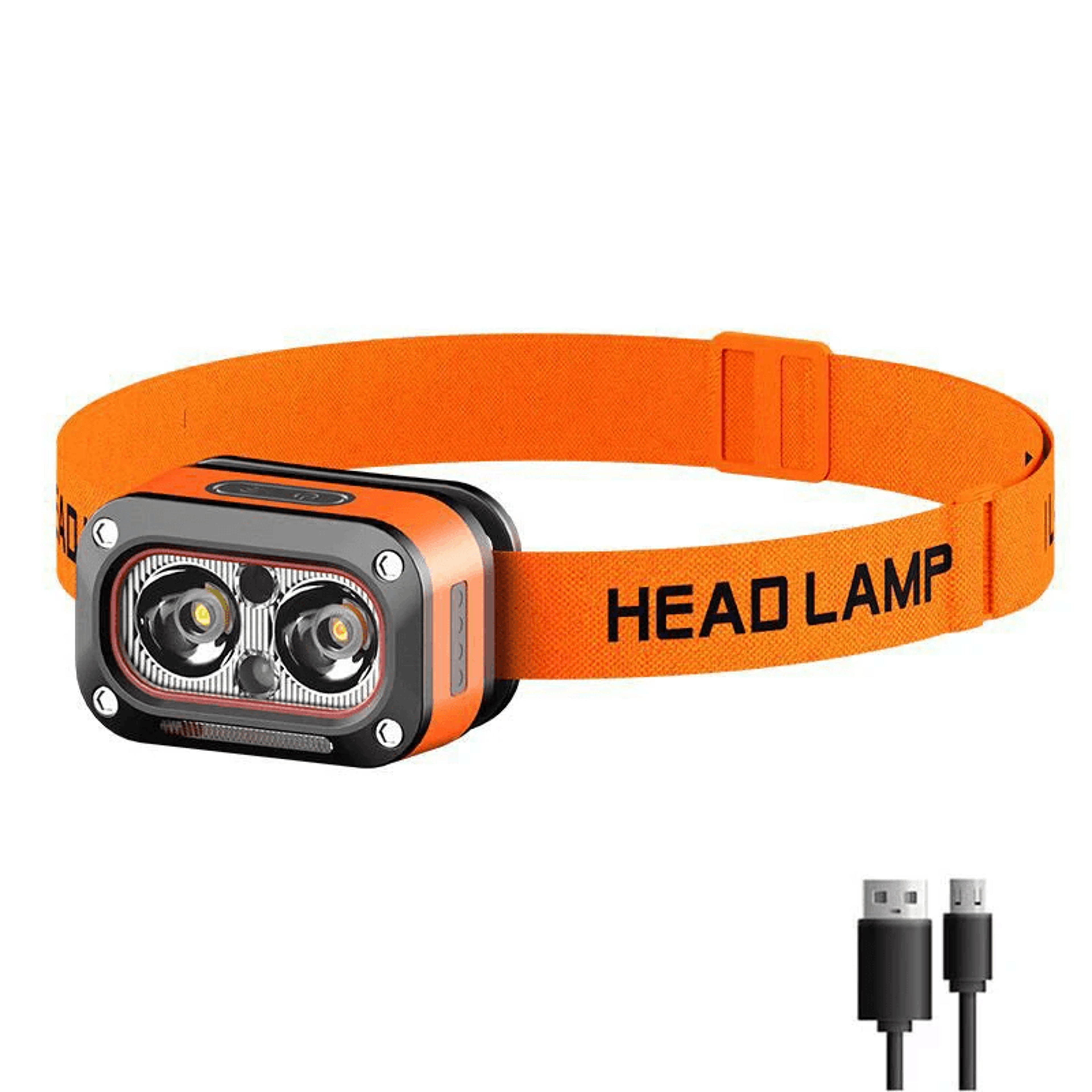 Rechargeable LED Sensor Headlamp With Light Sources And Type C Charging 0