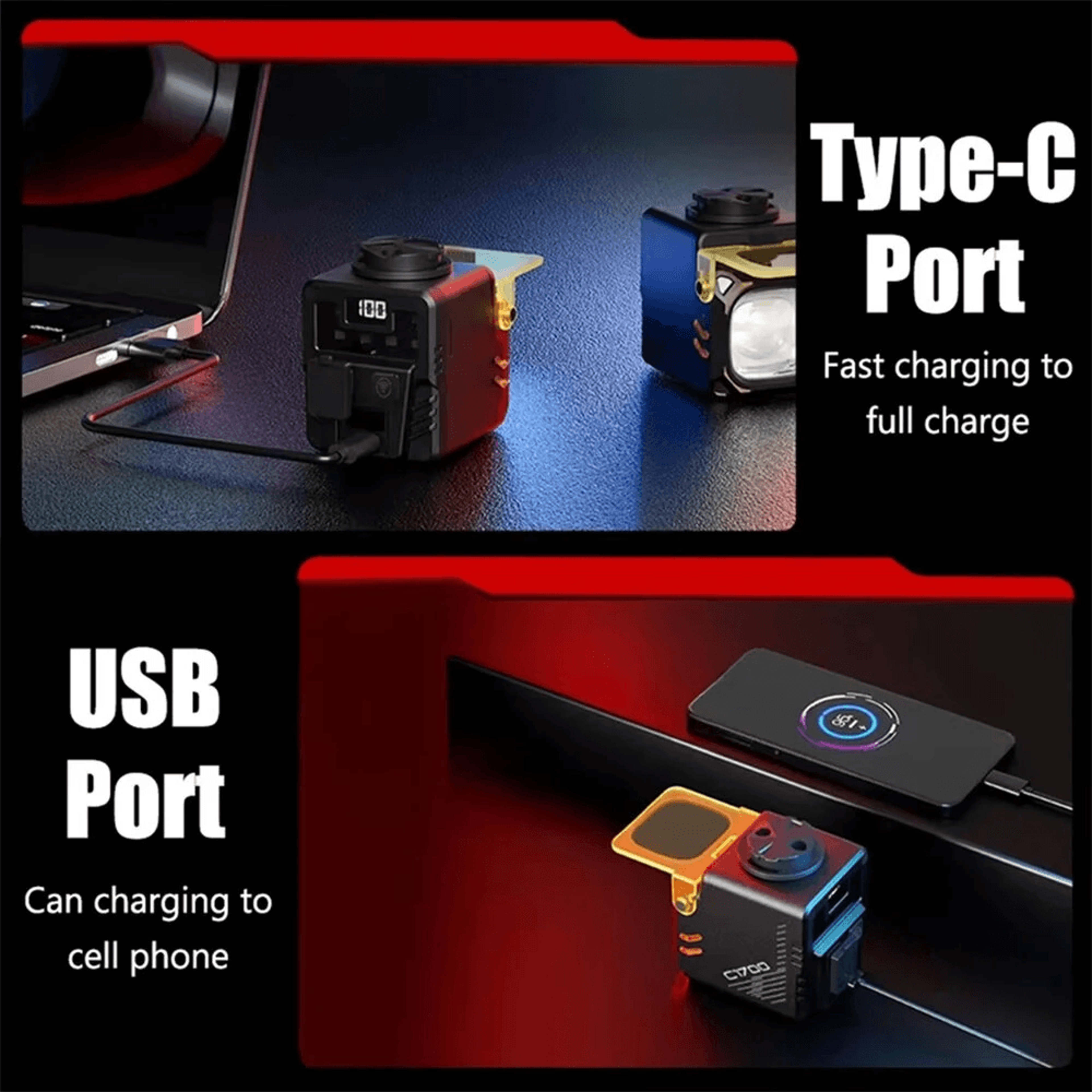 USB C Rechargeable Bicycle Headlight with Wireless Remote Modes and Power Bank – view 5