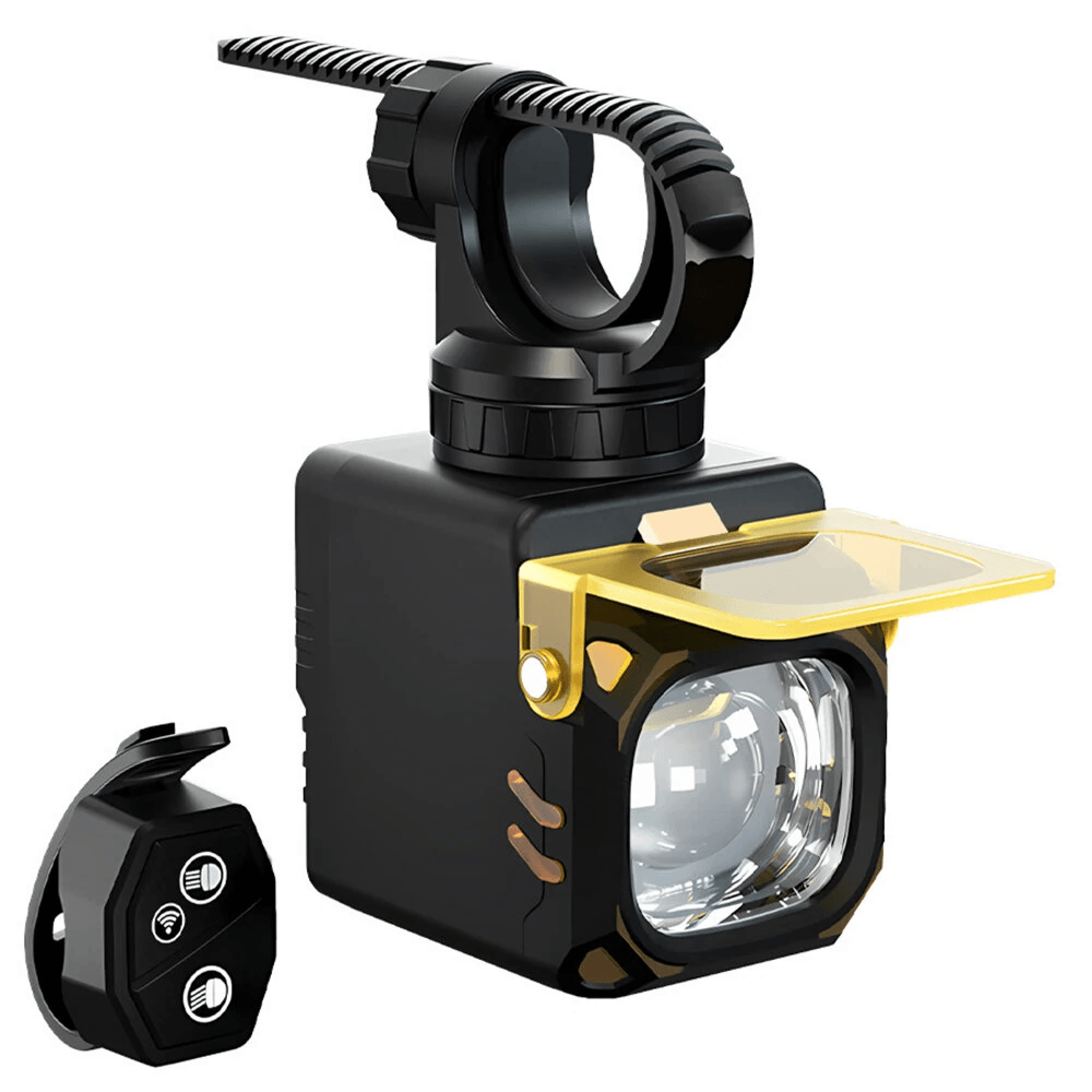 USB C Rechargeable Bicycle Headlight with Wireless Remote Modes and Power Bank – view 7