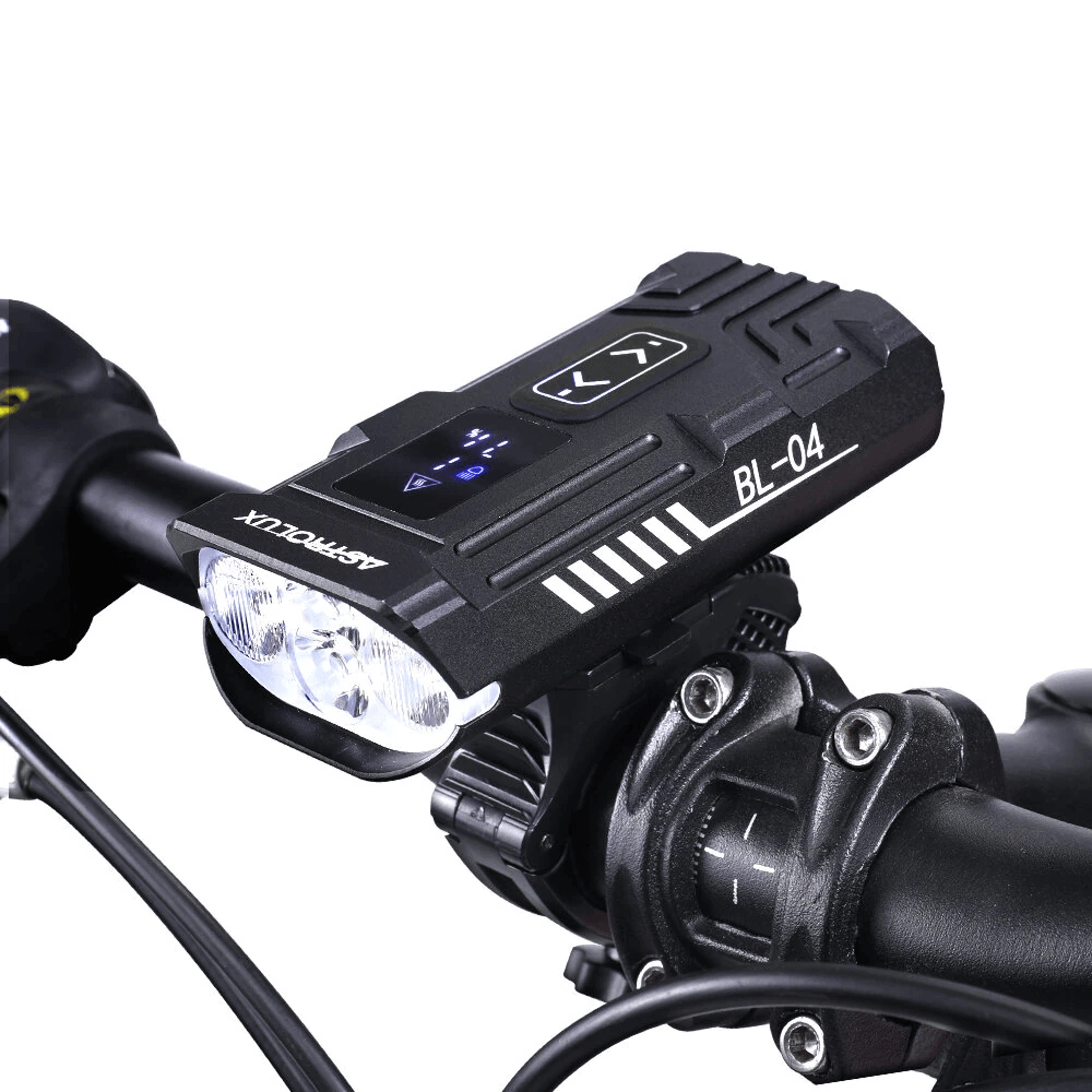 Digital Bike Headlight With Dual Distance Beam Power Bank 0