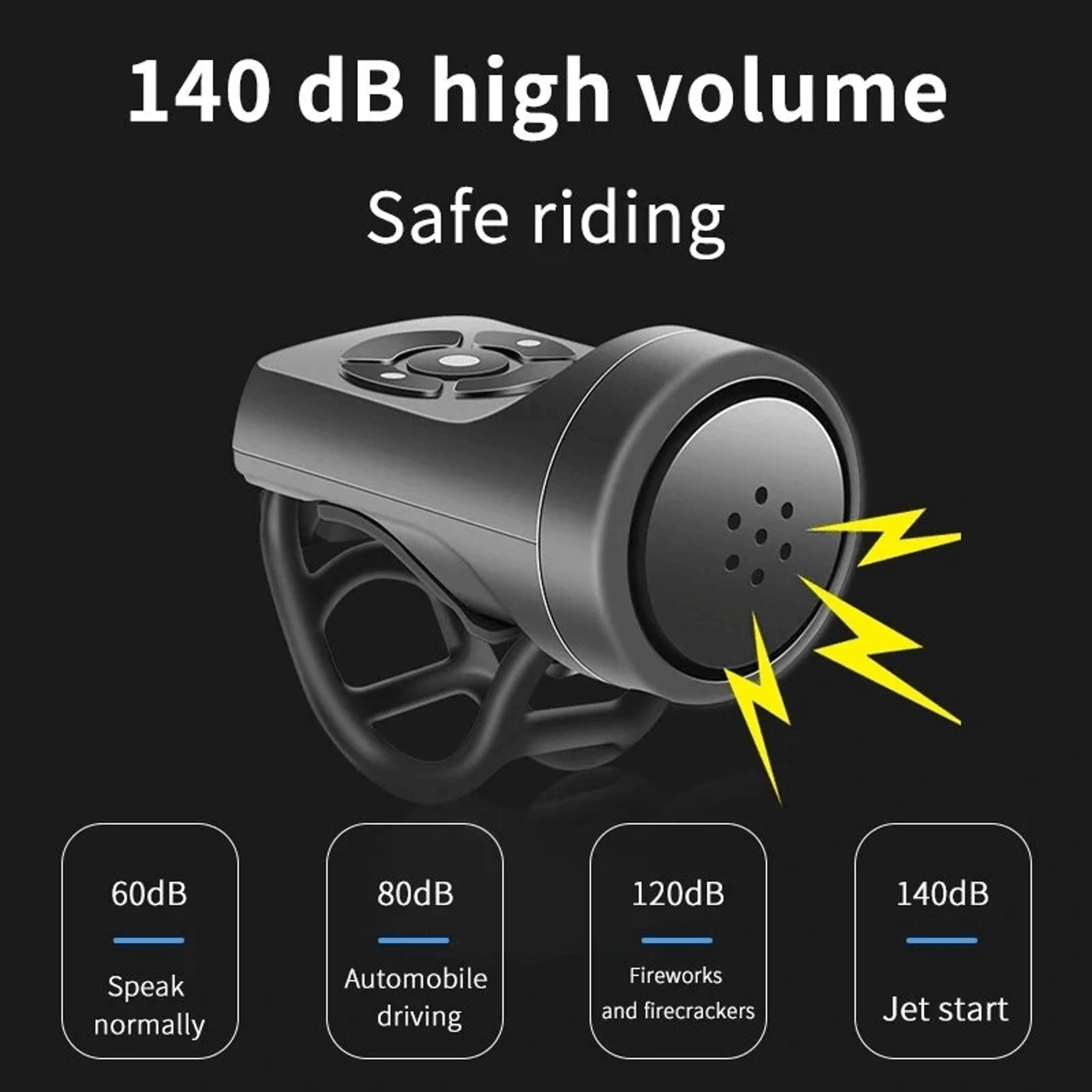 Rechargeable Electric Bicycle Horn With Sound Modes And Anti Theft Alarm 4