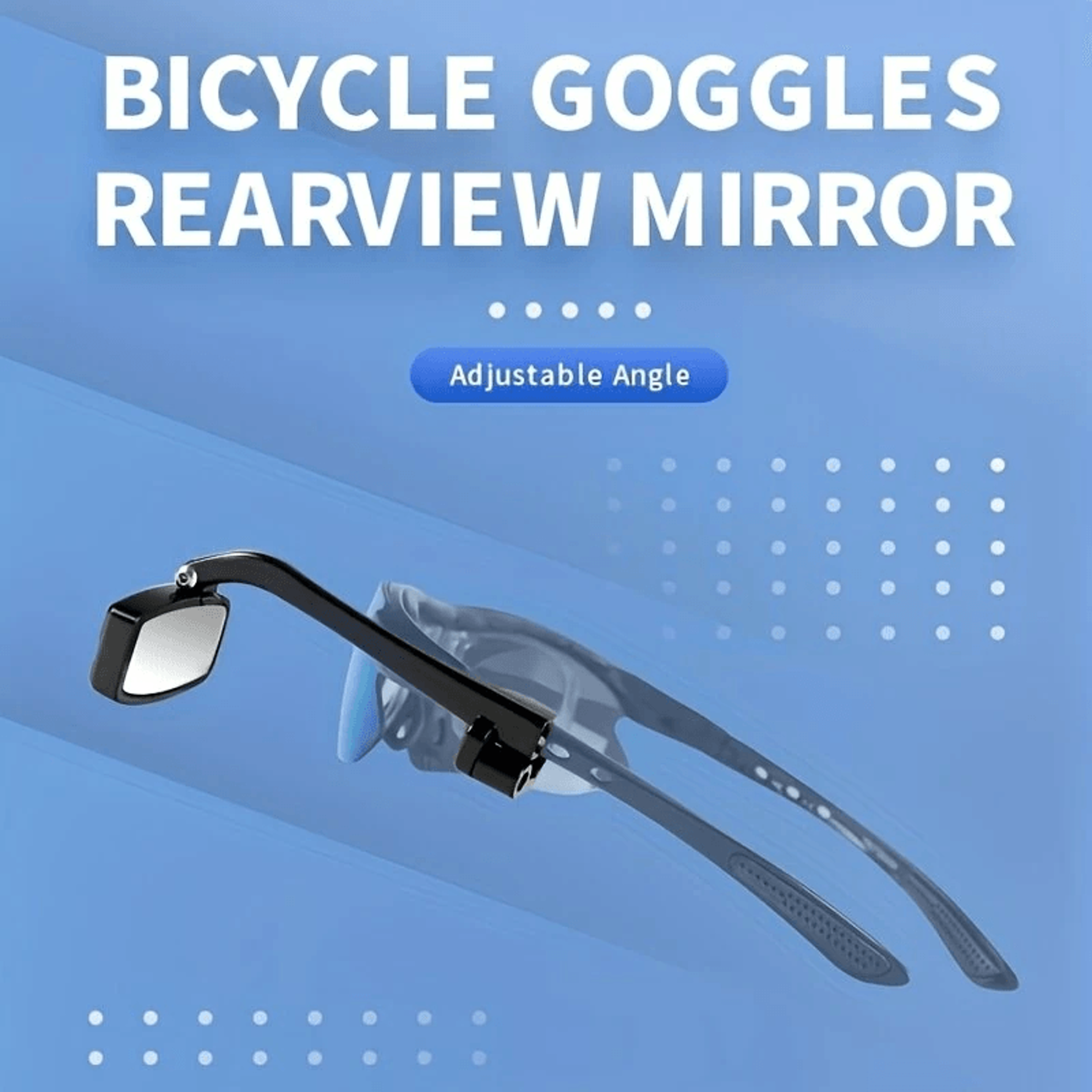 Cycling Glasses With Adjustable Rearview Mirror Wide Angle Bike Riding Goggles 7