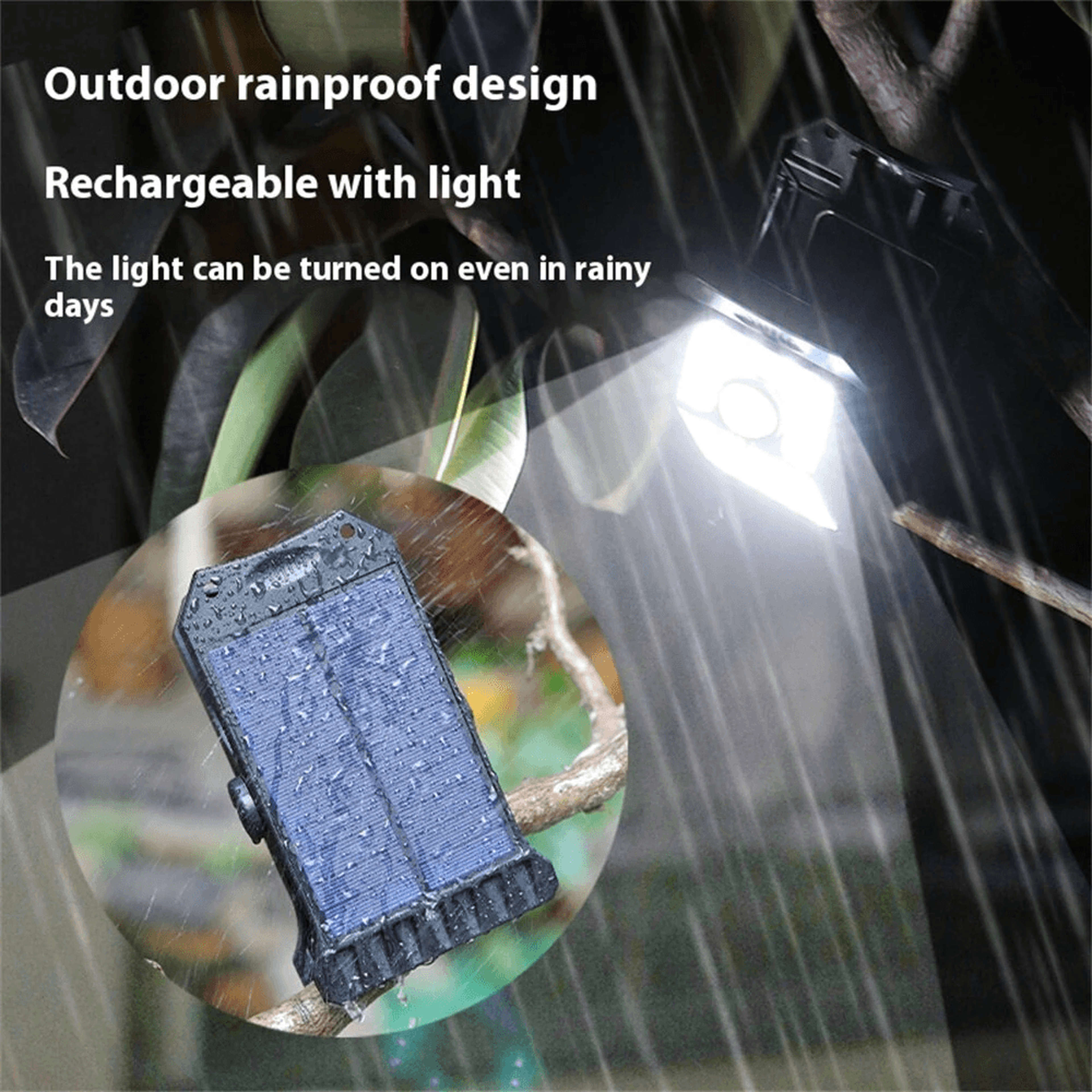 Solar Motion Sensor Outdoor Light With LEDs And Rechargeable Battery 2