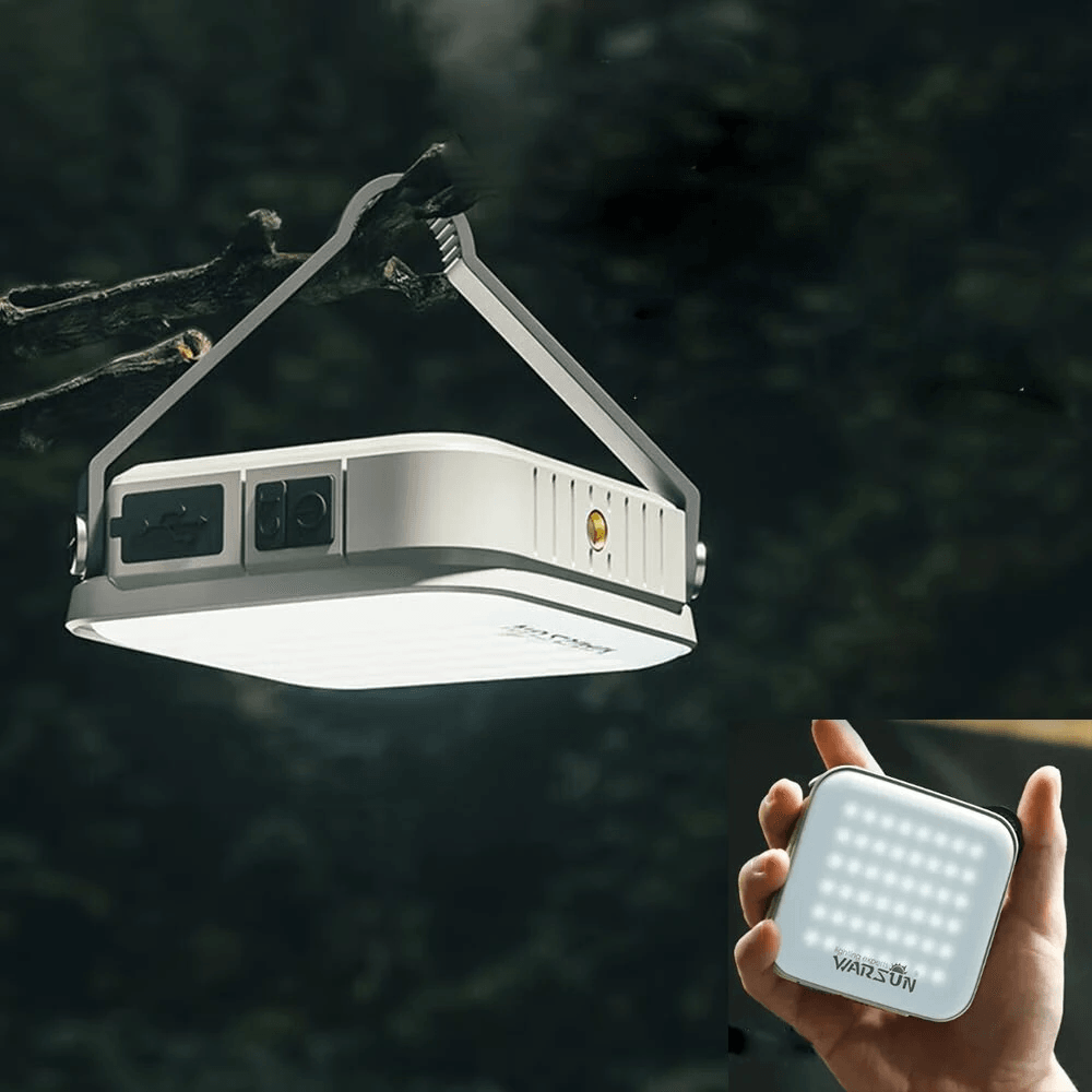 Rechargeable LED Camping Lantern With Solar Charging And Water Resistance 1