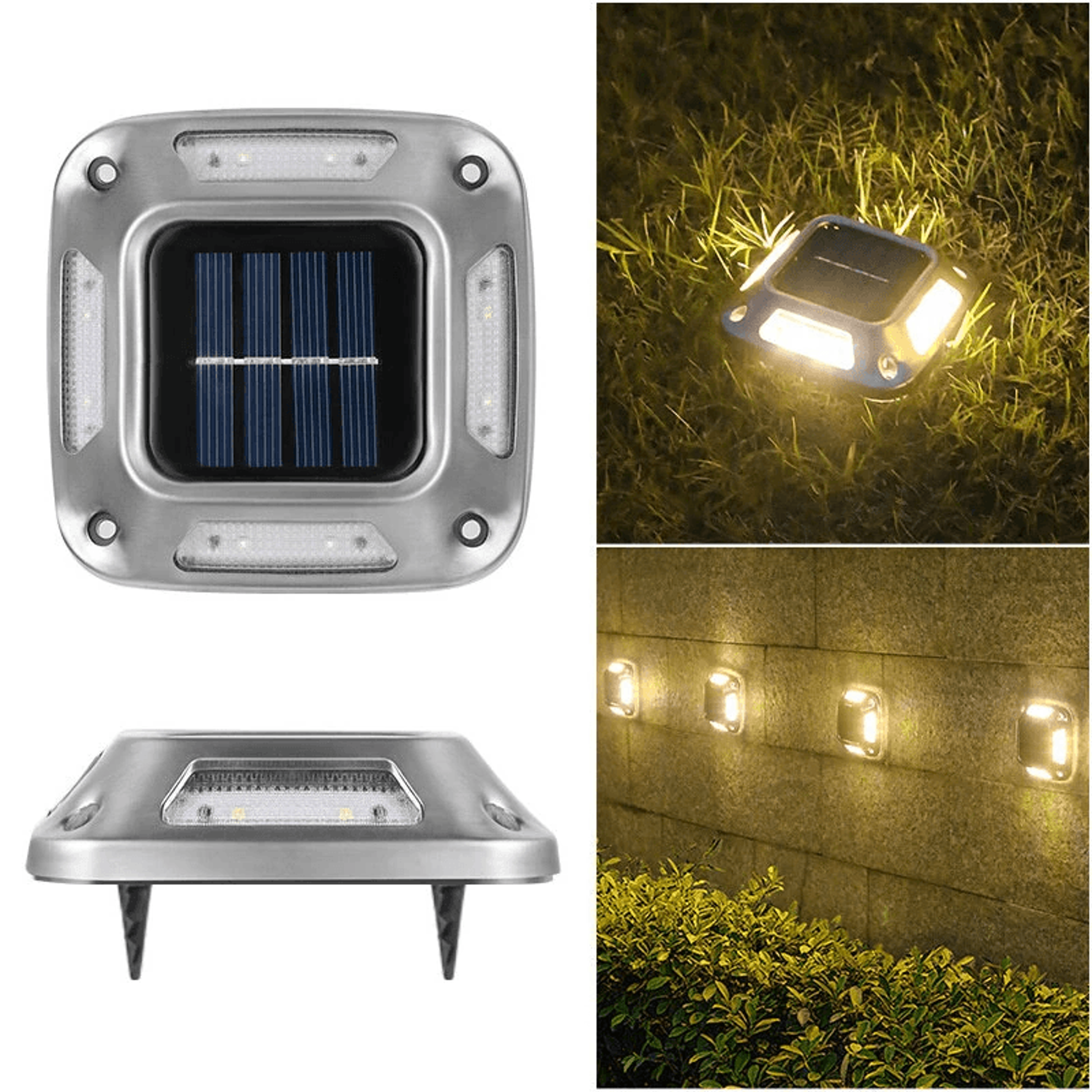 Solar Ground Lights With LED Warm Light And Waterproof Design 2