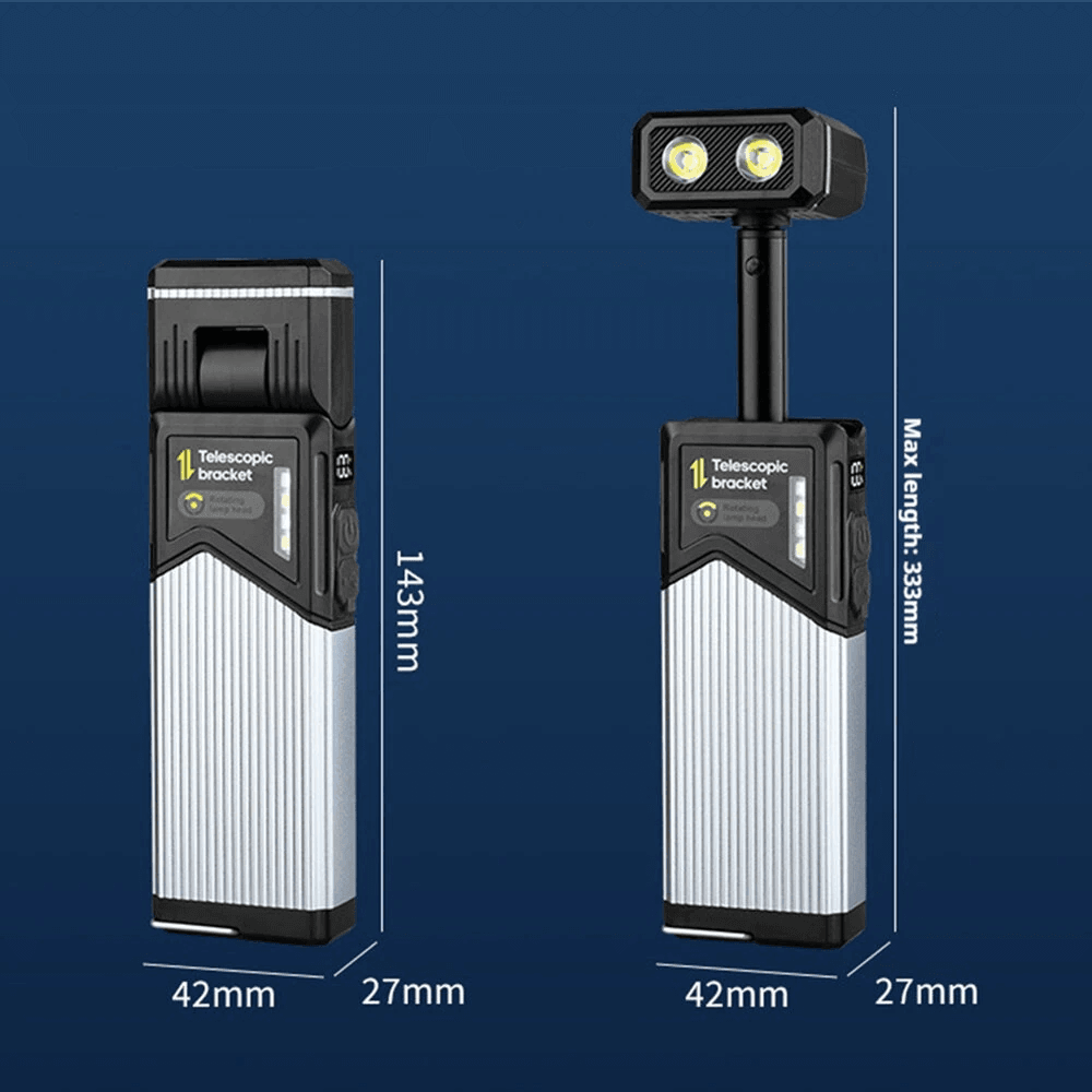 Rotatable Rechargeable LED Work Light With Folding Handheld Design 6