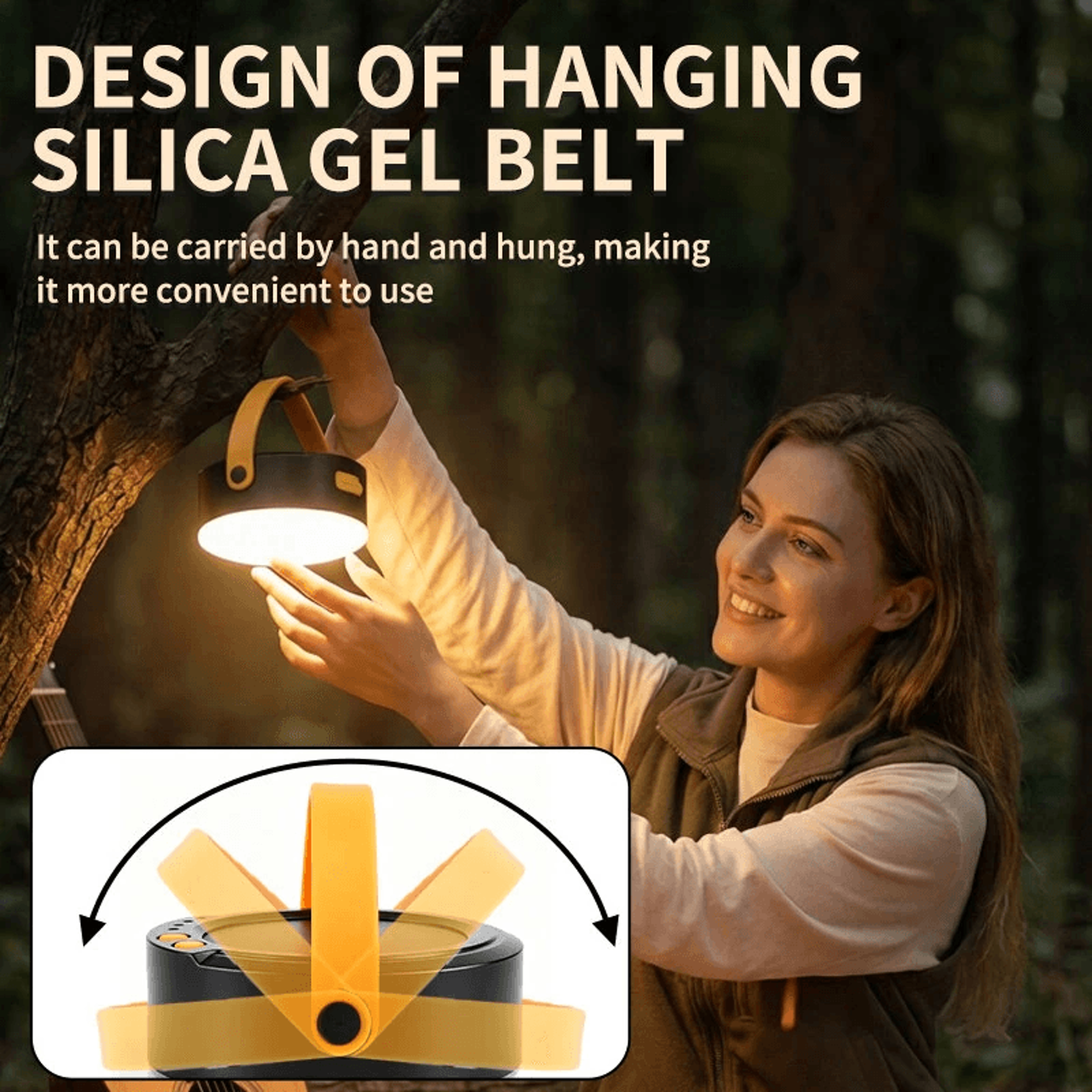 Solar Camping Lantern With USB C Charging Light Modes And Hanging Handle 5