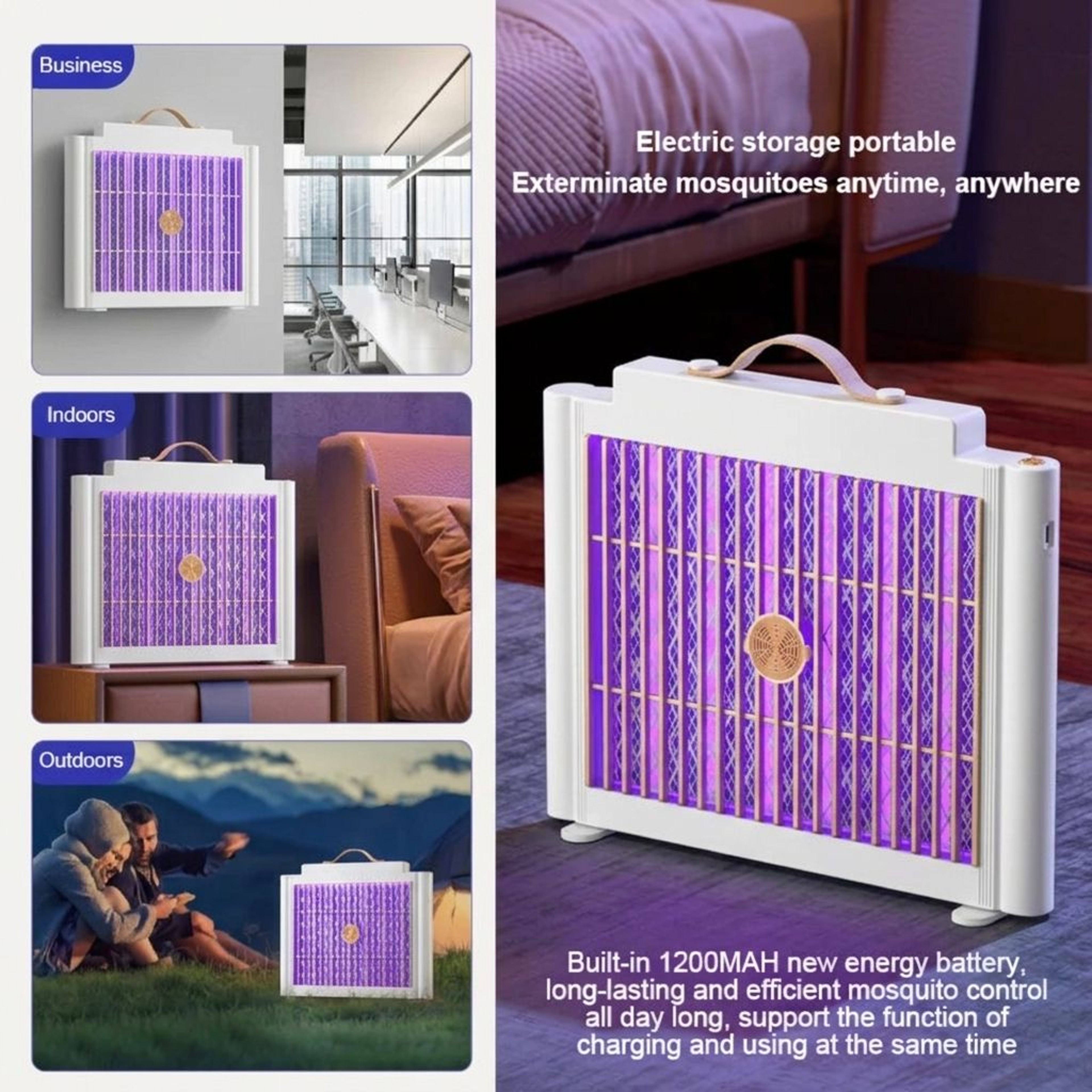 Cordless Rechargeable Mosquito Bug Zapper With UV Light And Battery 3