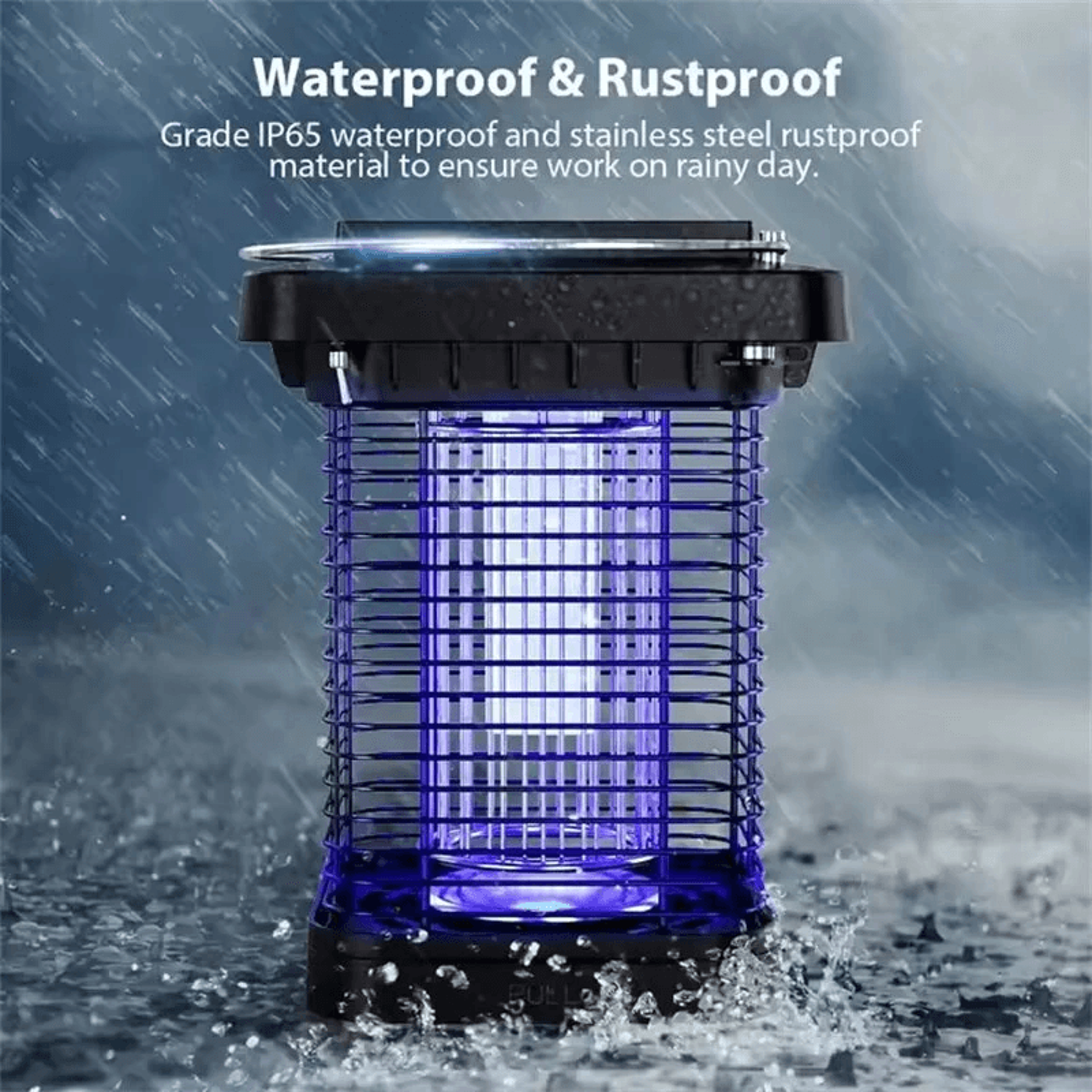 Solar Bug Zapper With Waterproof LED Light And Dual Charging 1