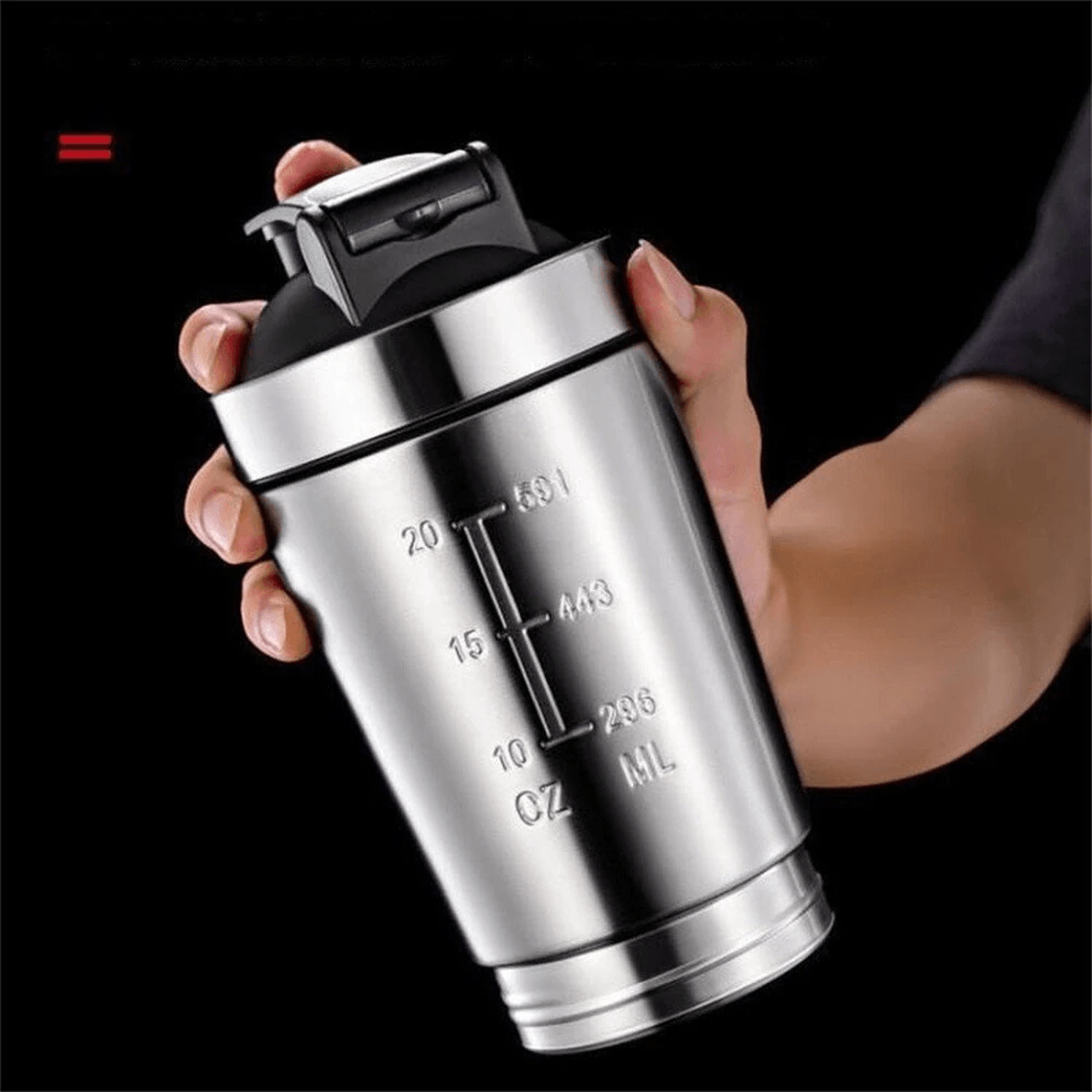 Stainless Steel Protein Shaker Cup With Plus Capacity 1