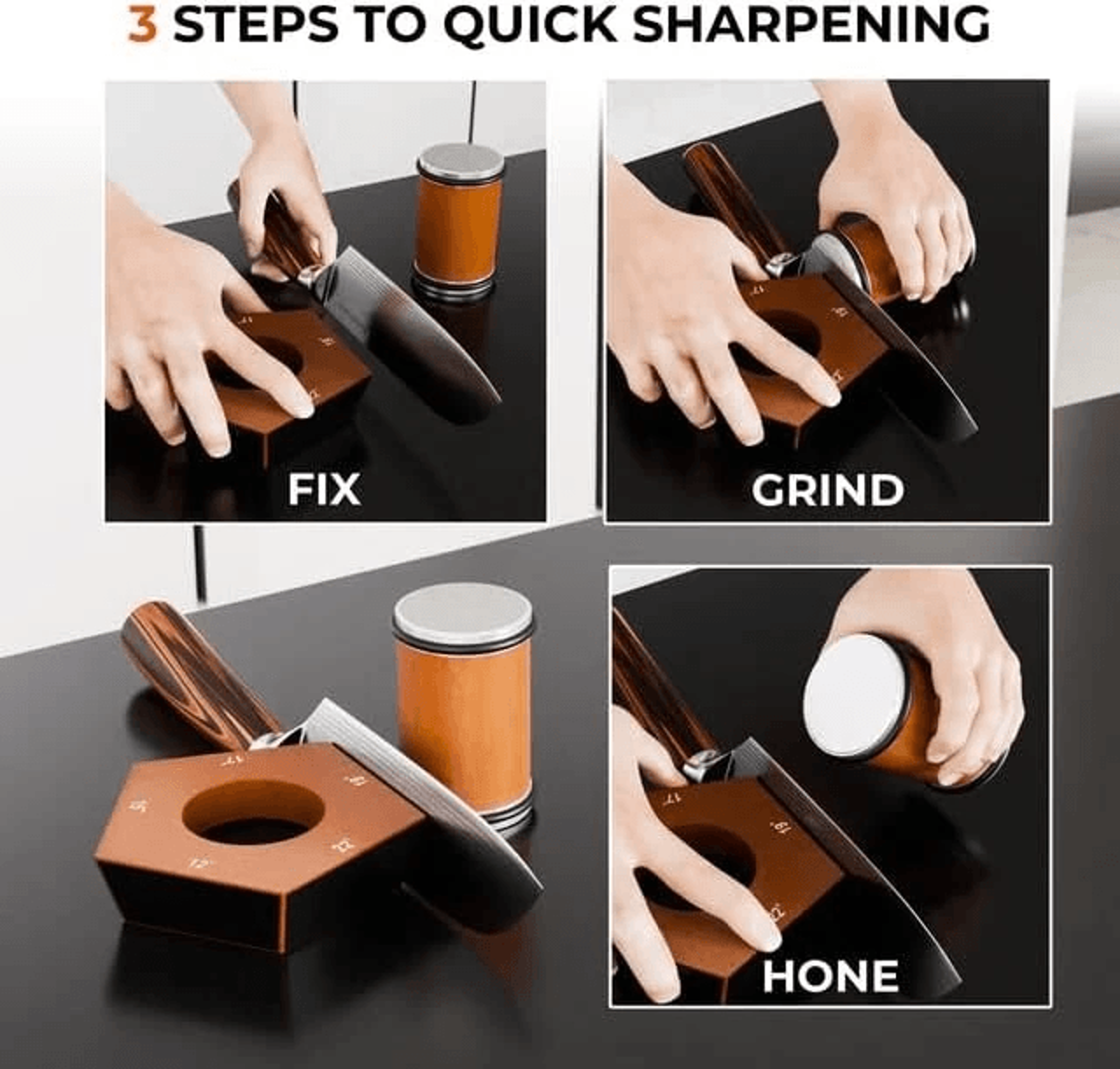 Five Sided Magnetic Knife Sharpener With Multi Angle Base 2