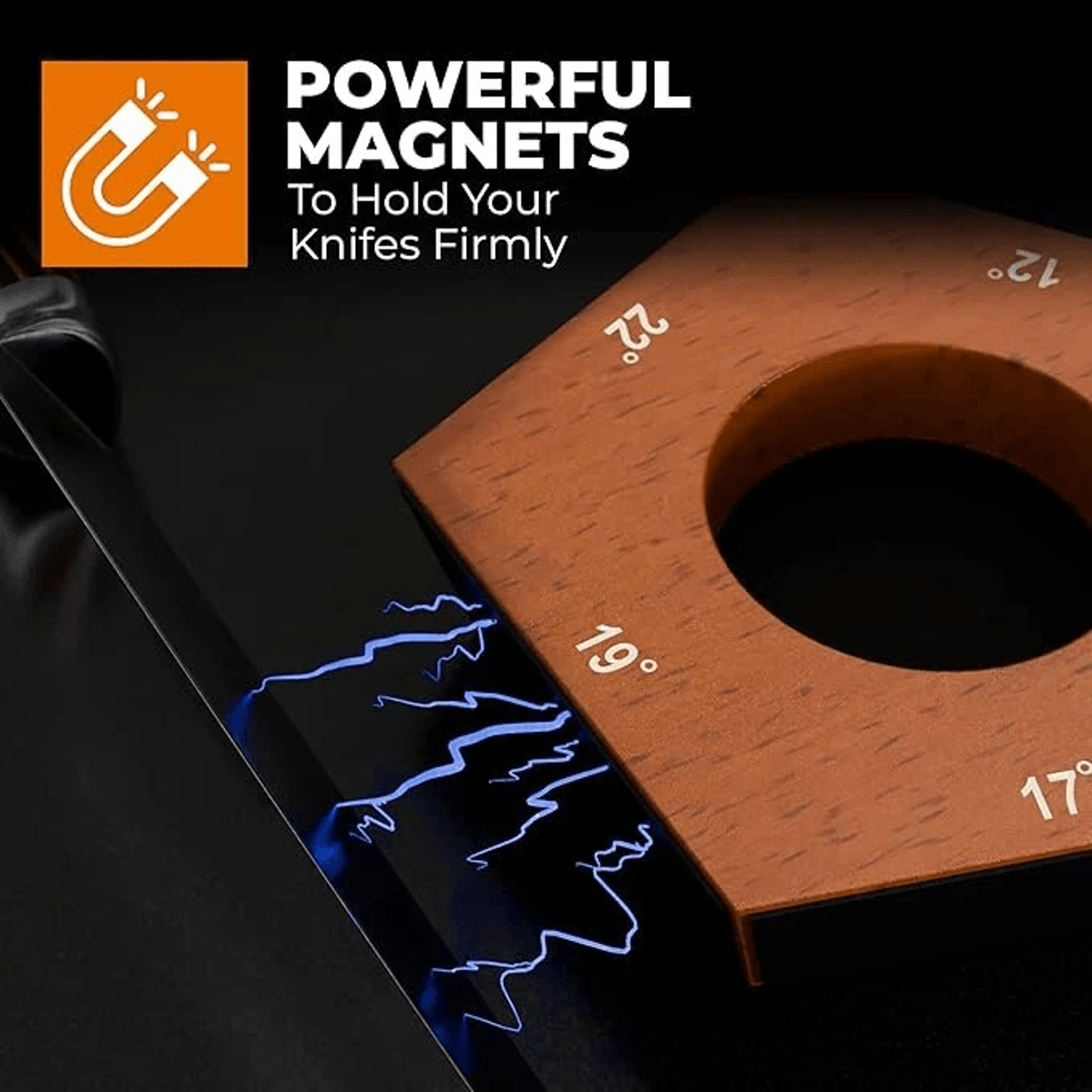 Five Sided Magnetic Knife Sharpener With Multi Angle Base 5