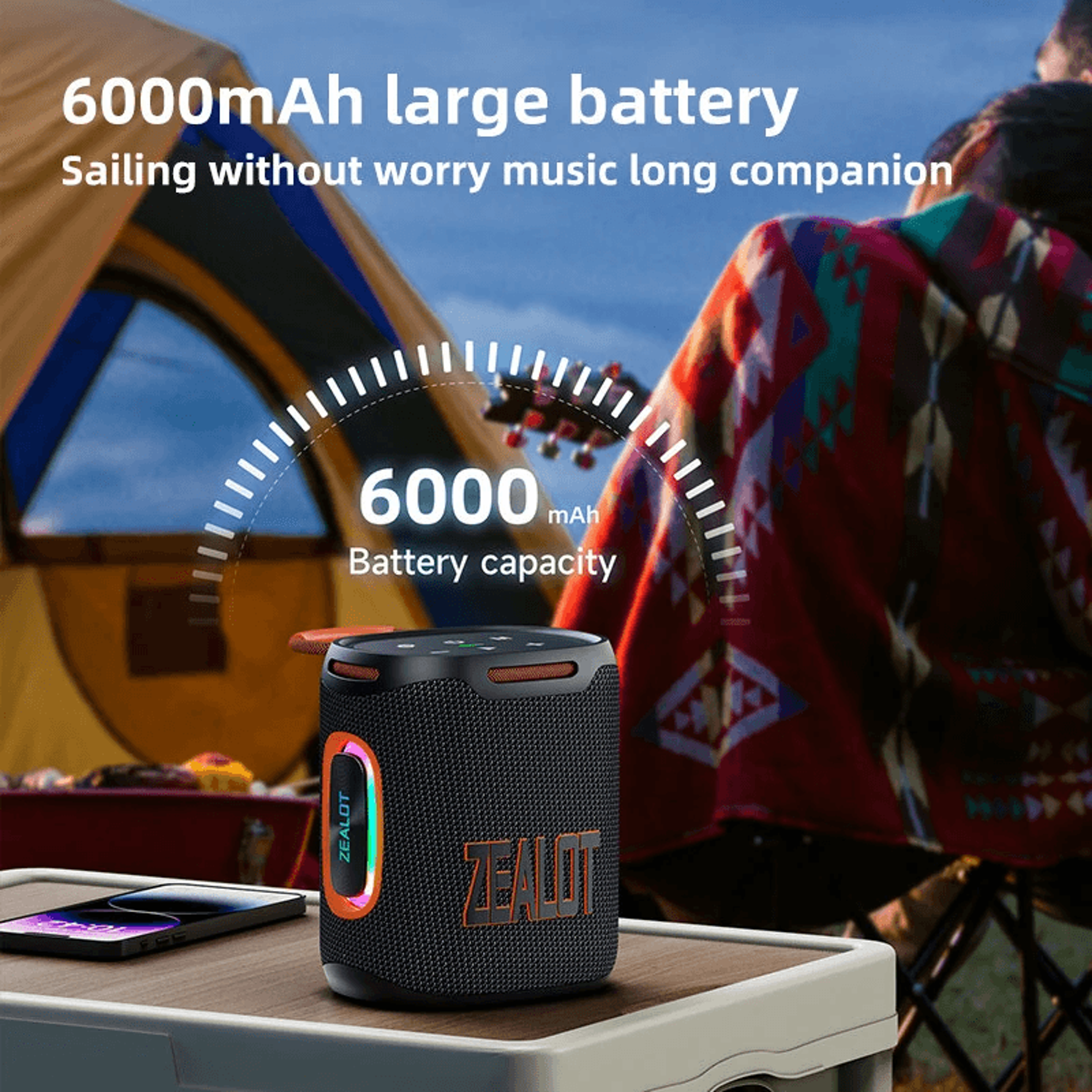 Portable Bluetooth Speaker With Battery And TWS 4