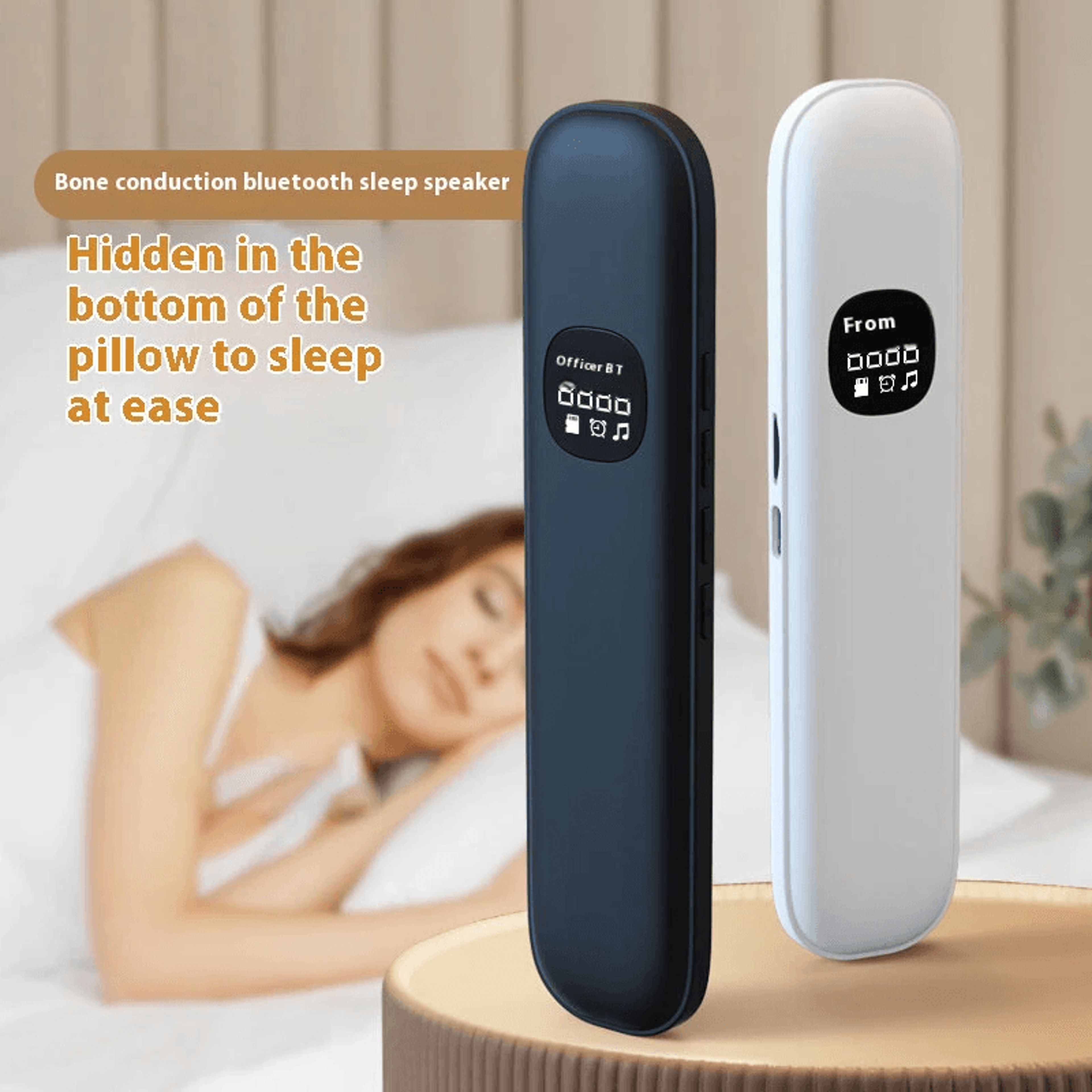 Mini Bluetooth Bone Conduction Sleep Speaker With LED Display And TF Card Playback 2