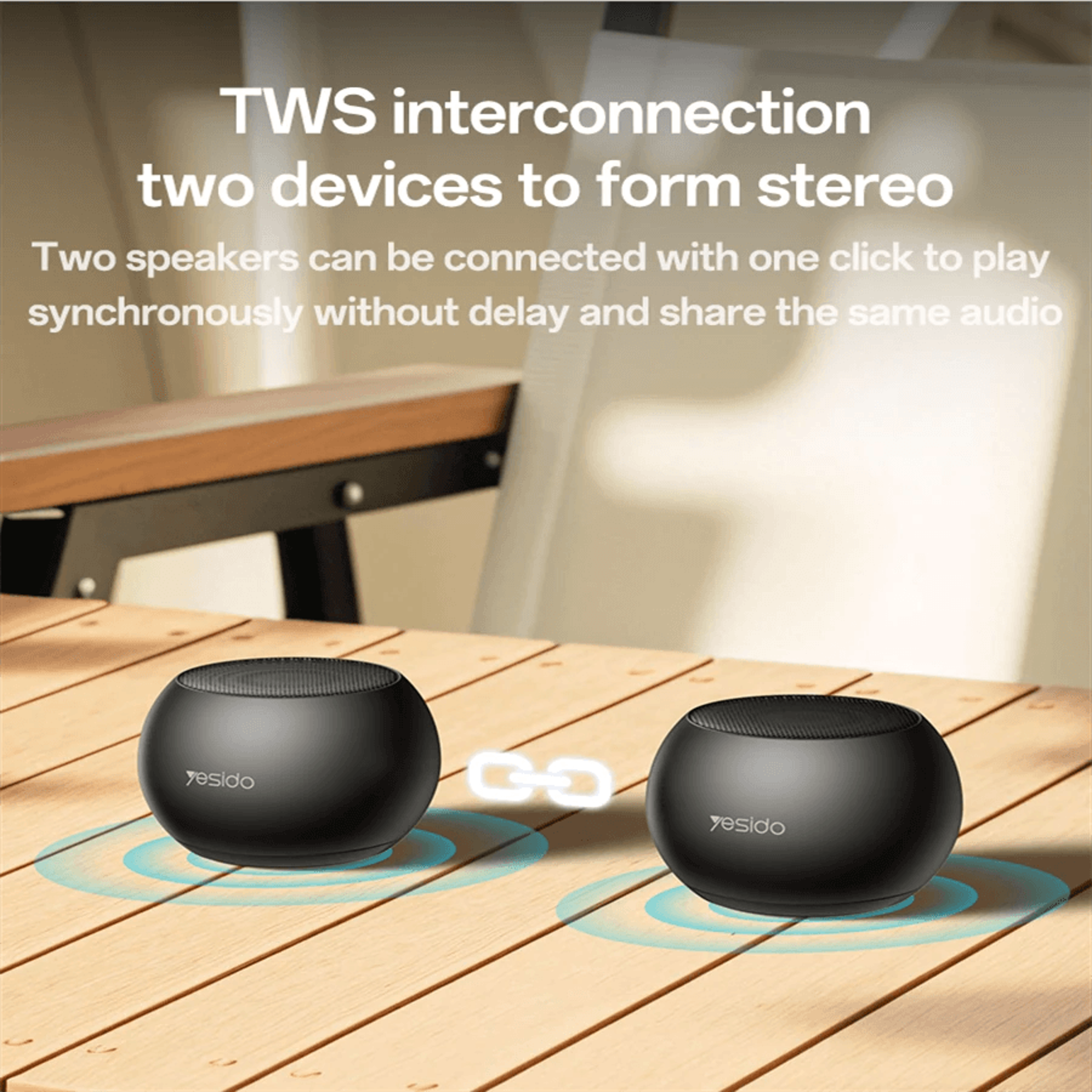 Portable Bluetooth Speaker With Full Range Driver And TWS Pairing 2