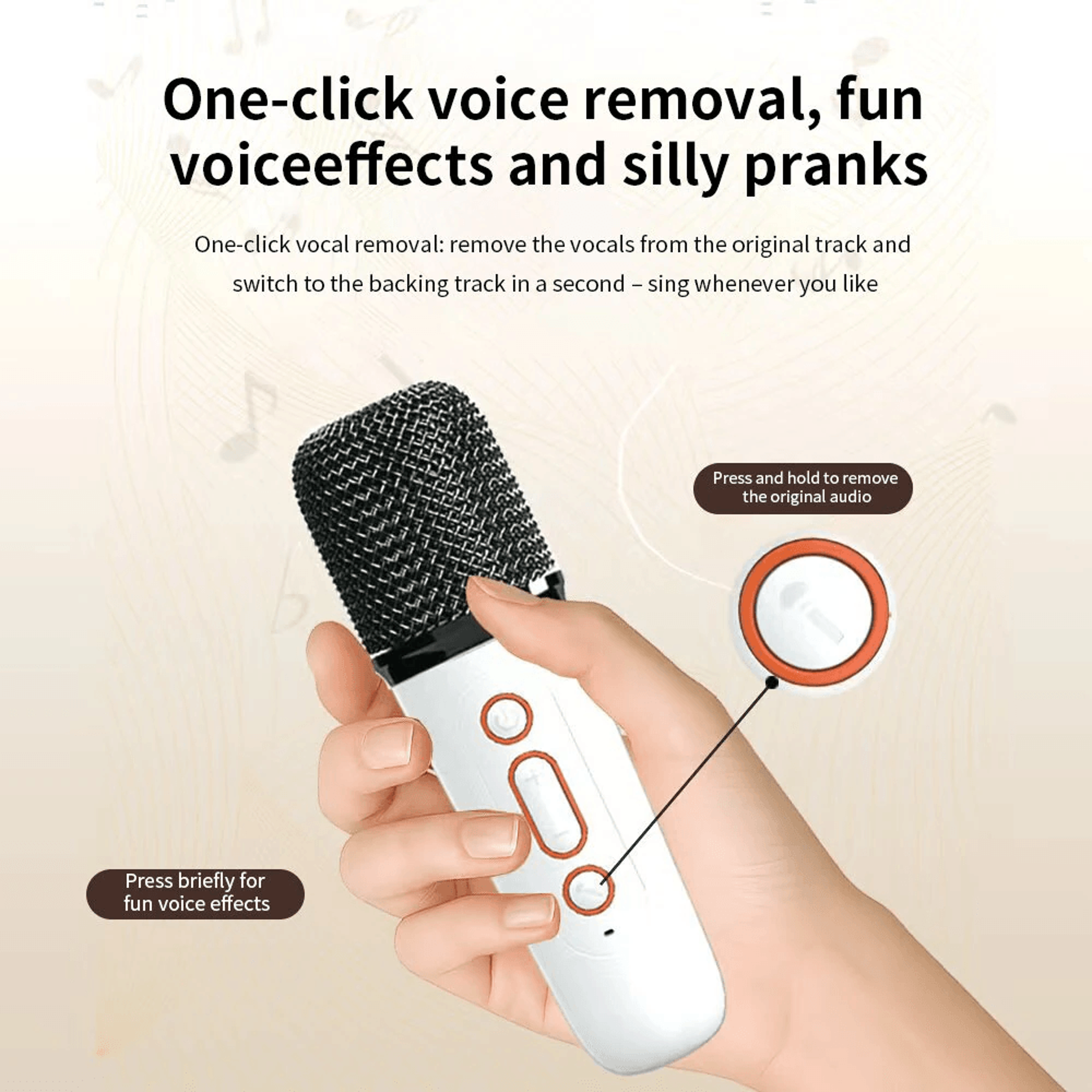 Wireless Karaoke Microphone Set With Bluetooth Receiver And Vocal Removal 5