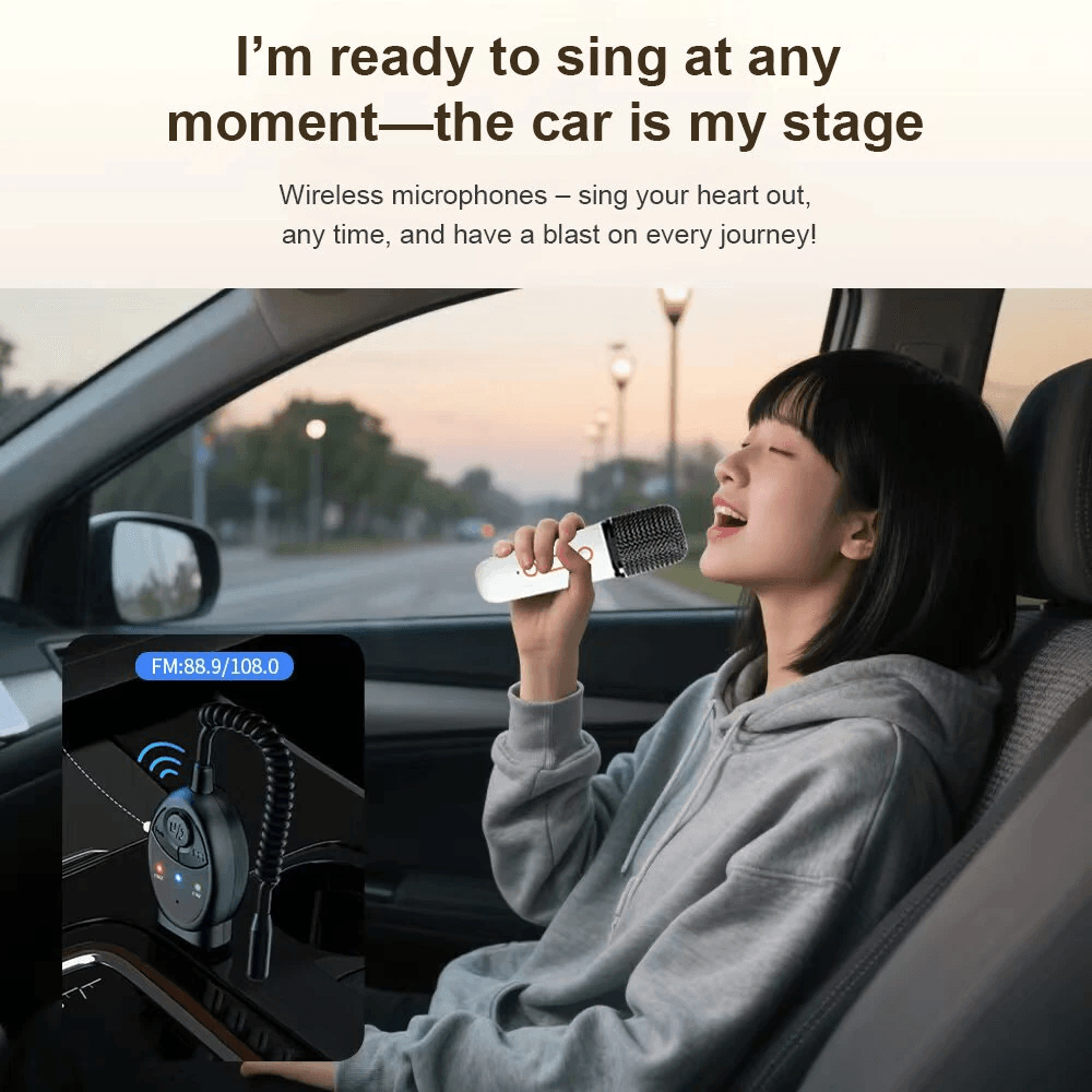 Wireless Karaoke Microphone Set With Bluetooth Receiver And Vocal Removal 3
