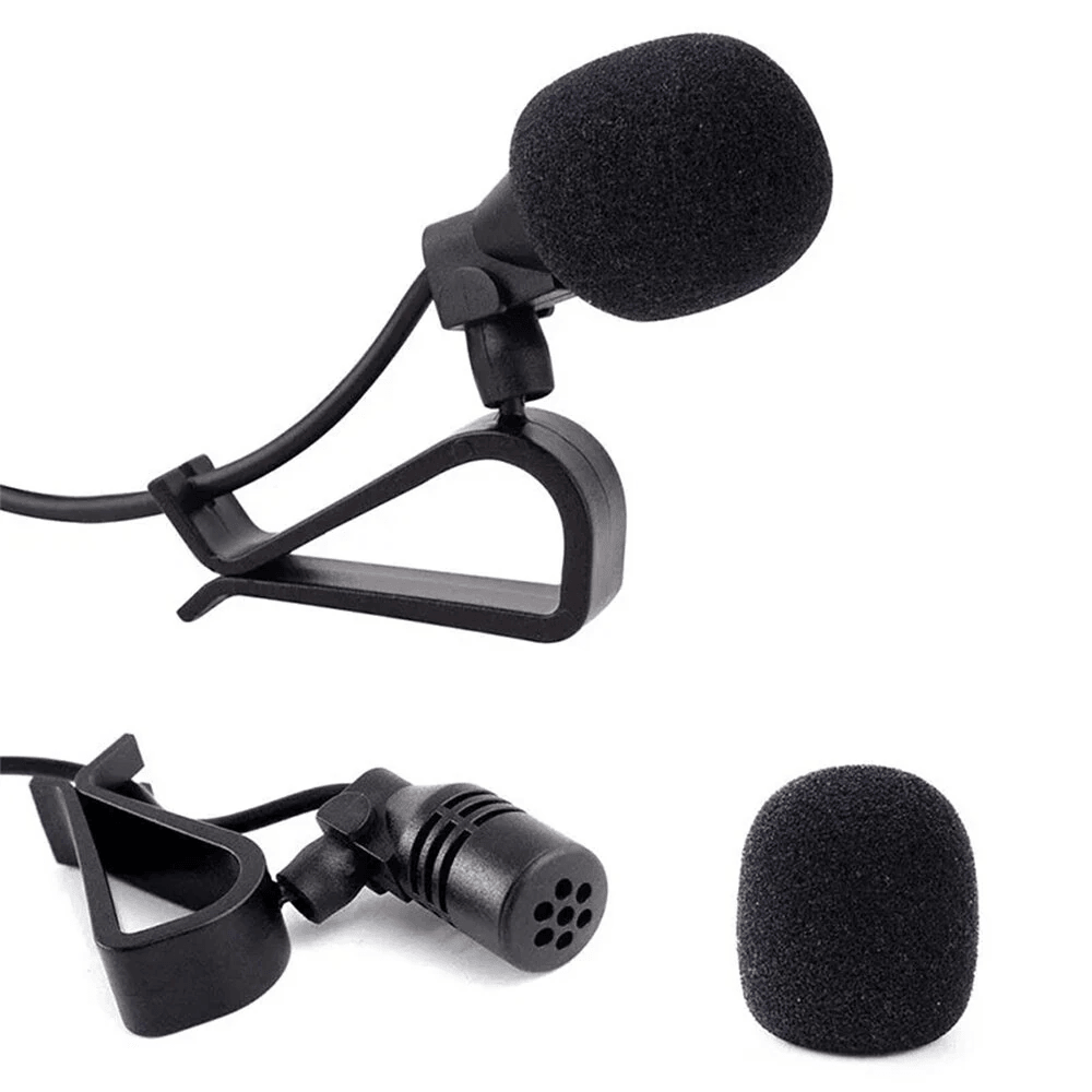 Car Audio Microphone With Plug Cable And Dual Mounting Options 0