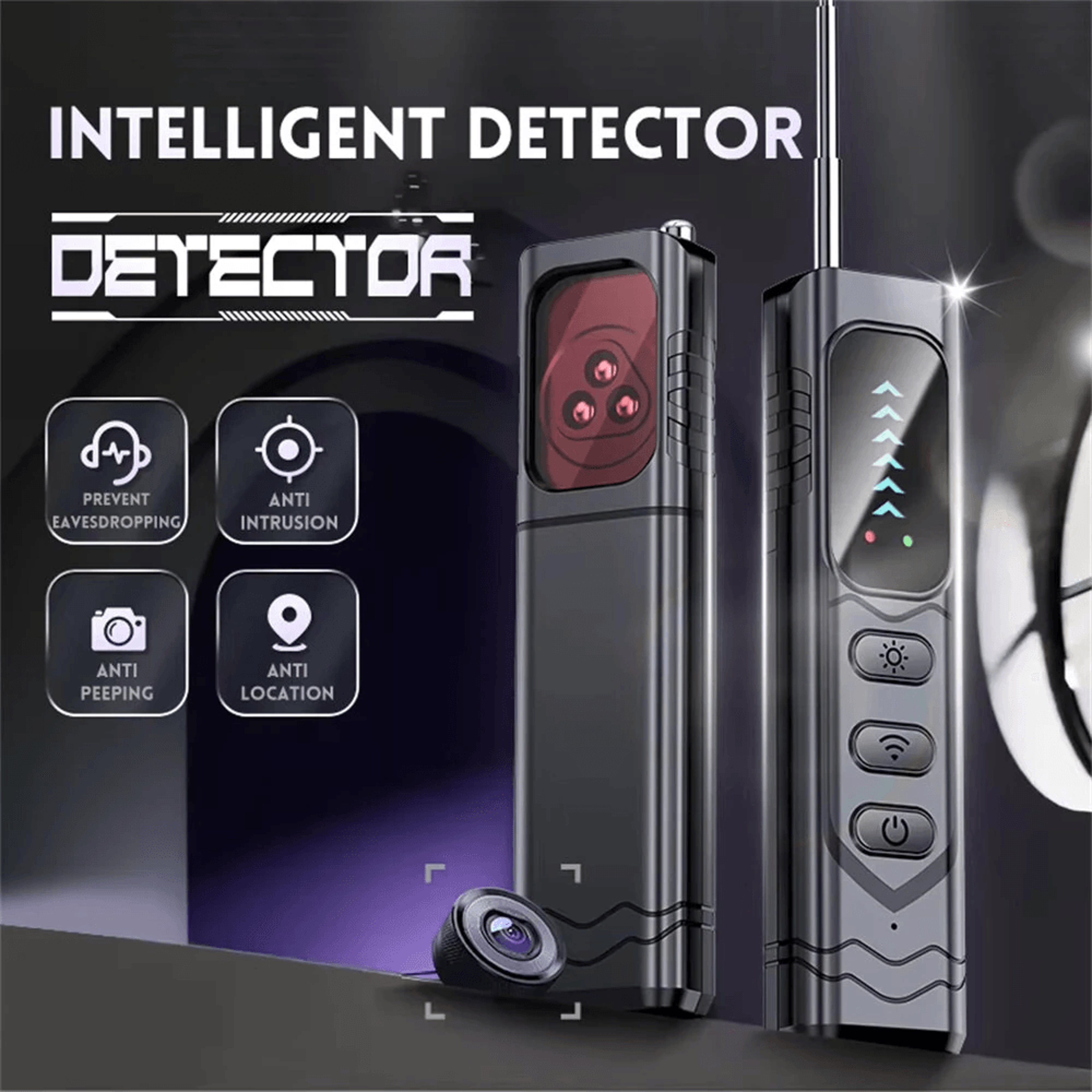 Wireless Signal And Hidden Camera Detector With Infrared Scanner And Level Sensitivity 3