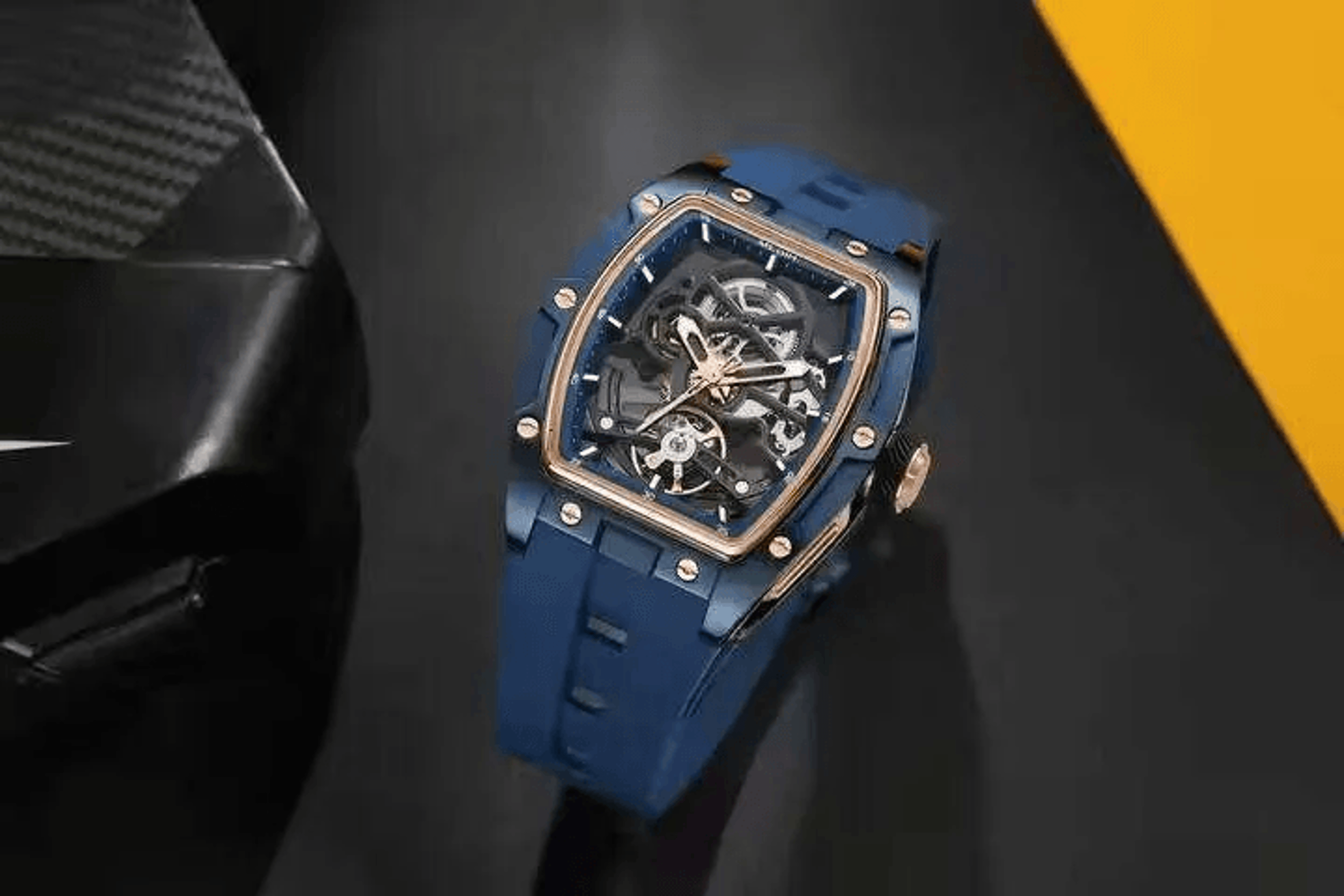 Automatic Skeleton Watch With Luminous Hands And Silicone Strap 5