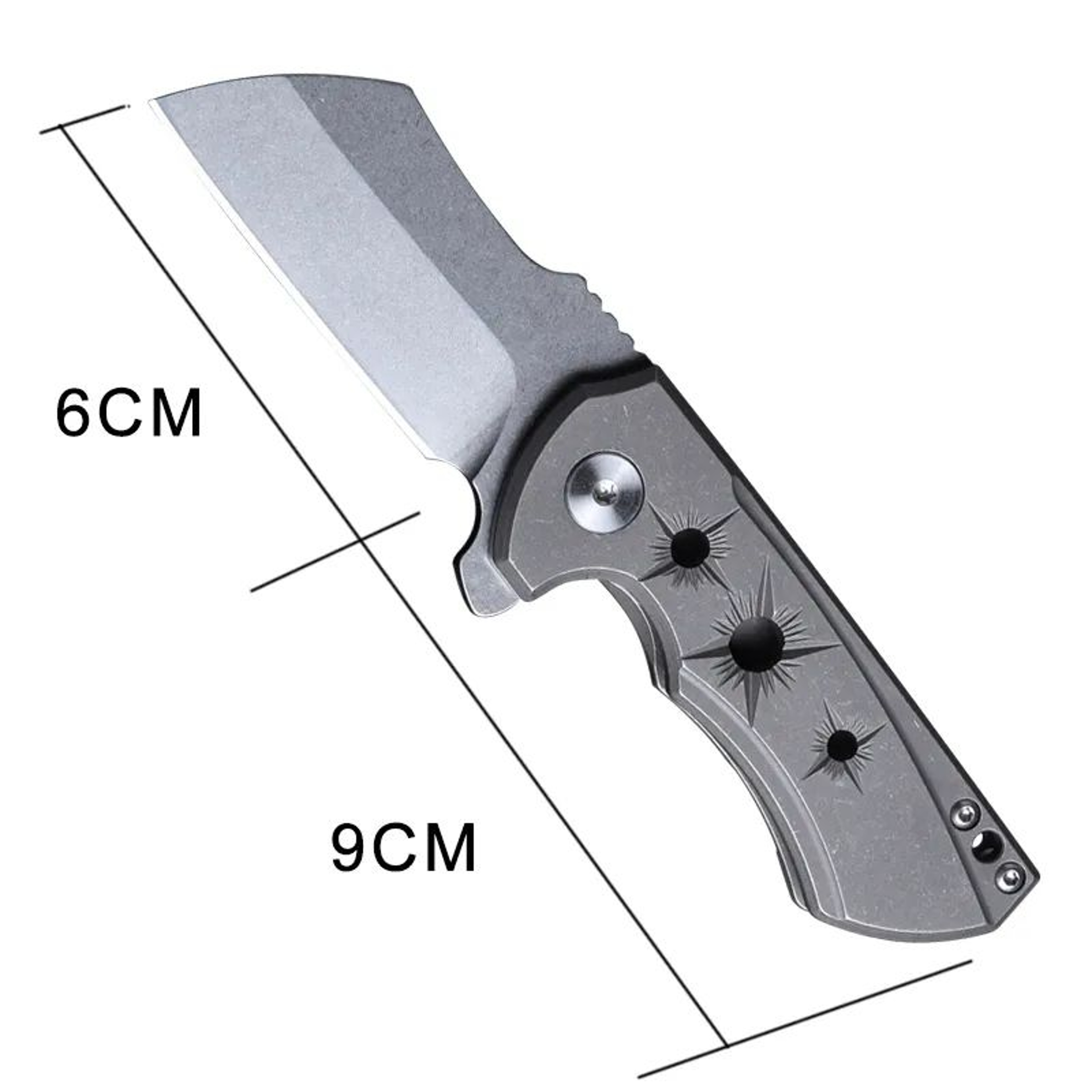 Titanium Folding Pocket Knife With Steel Blade For Everyday Carry 2