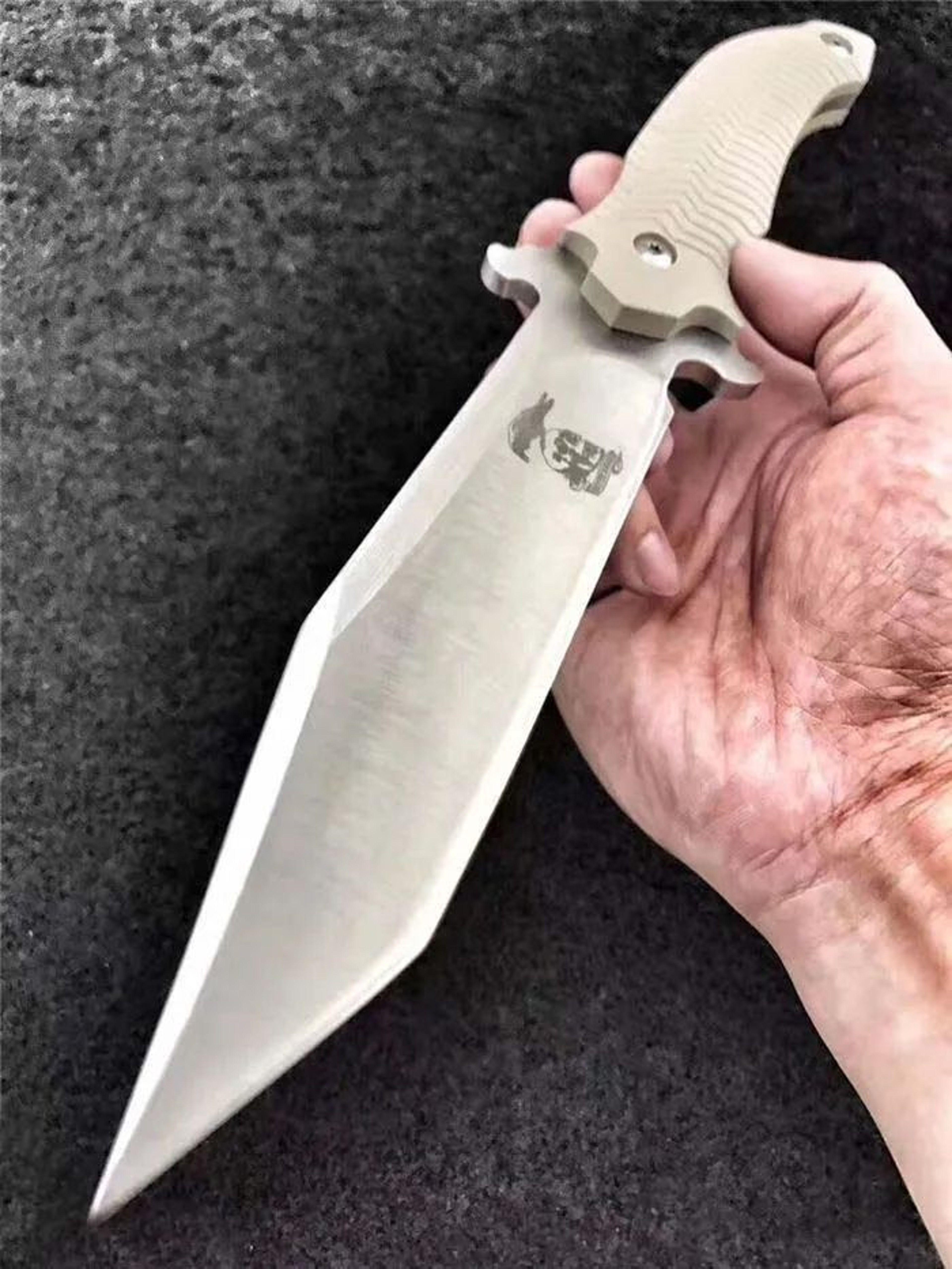 Wild Boar AXD Tanto Fixed Blade Knife With Handle And Sheath 1