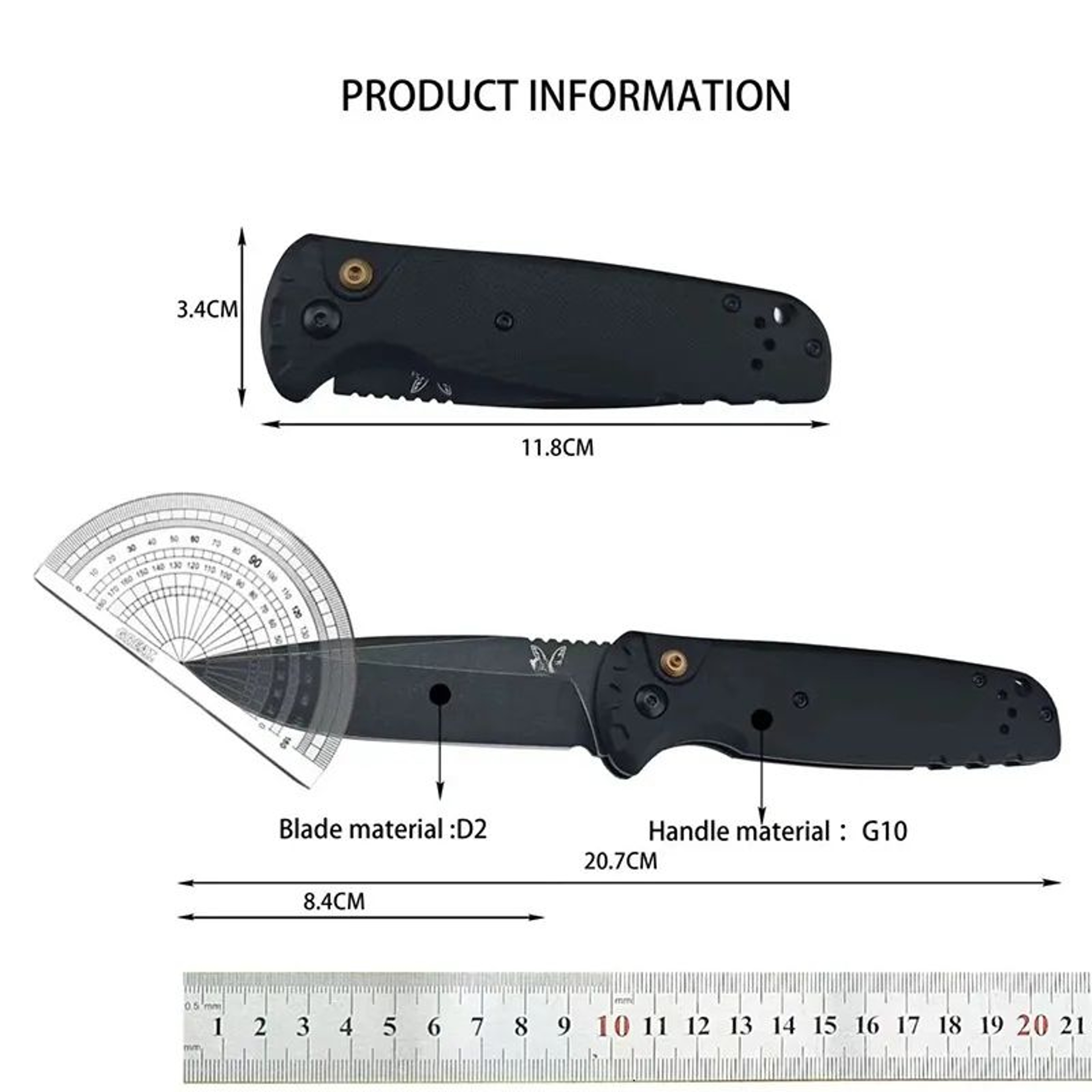 BM Folding Pocket Knife With Steel Blade And Handle For Camping And EDC 4