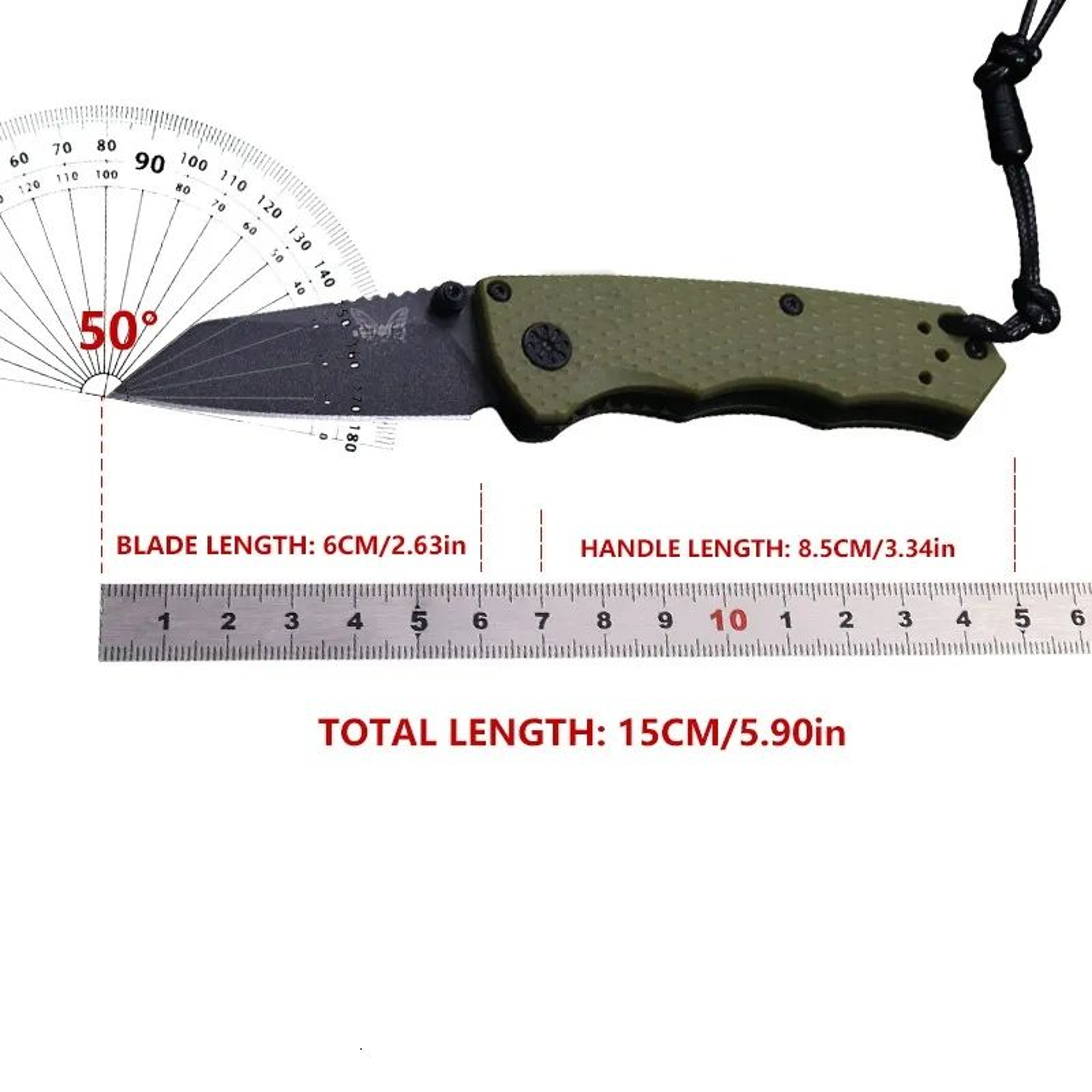 Compact Folding Pocket Knife With Blade And Handle For Camping And Fishing 2