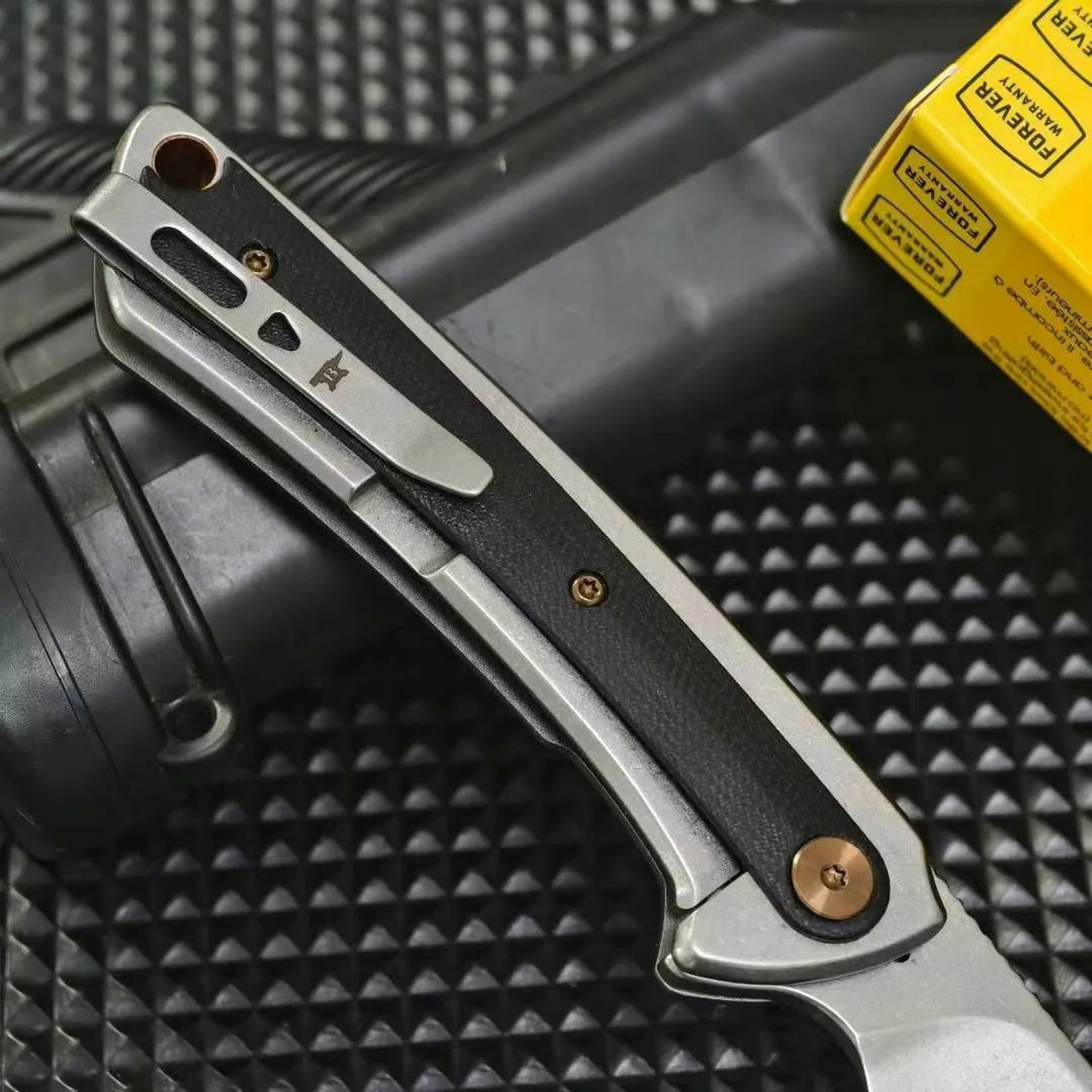 Folding Pocket Knife With Steel Cleaver Blade 2