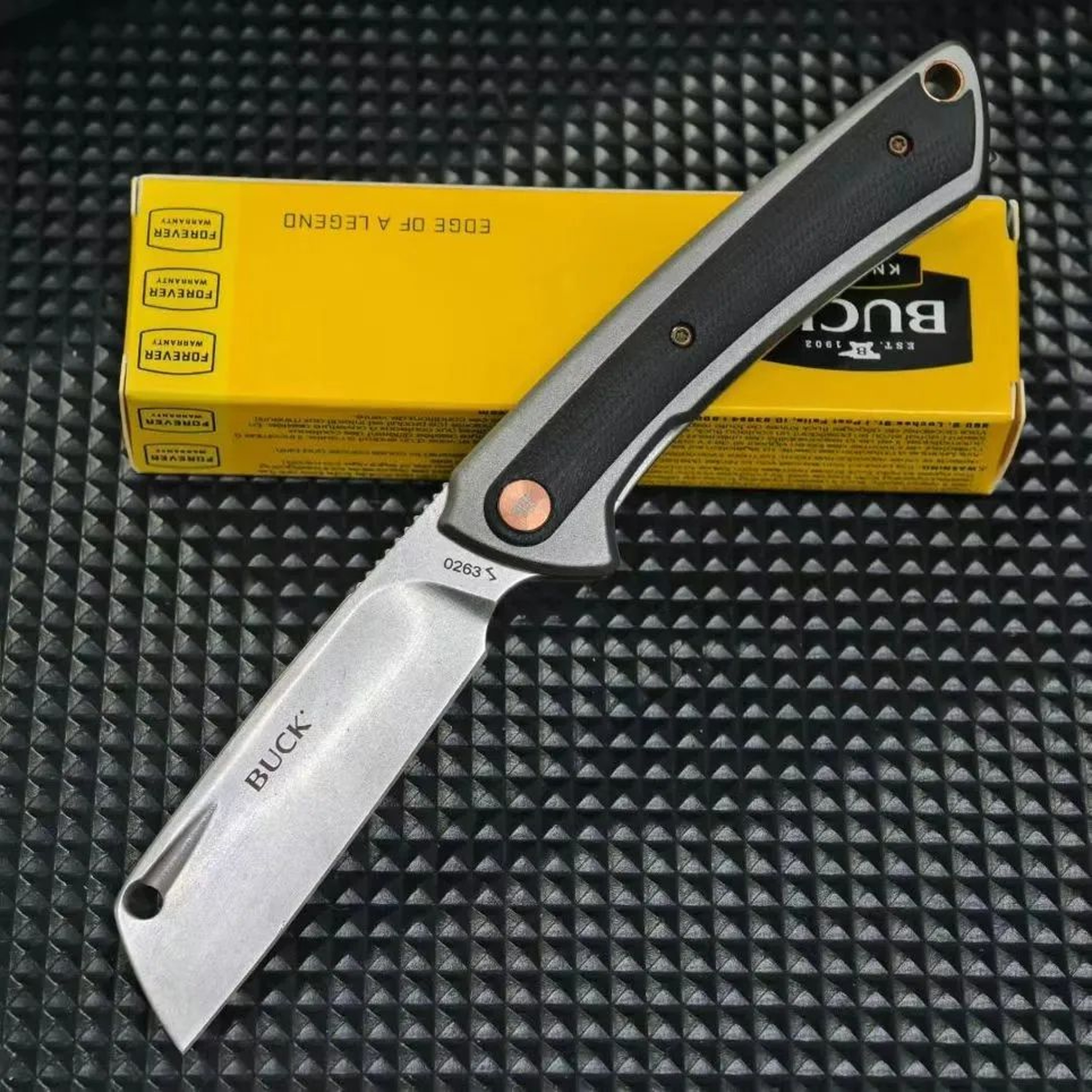 Folding Pocket Knife With Steel Cleaver Blade 5
