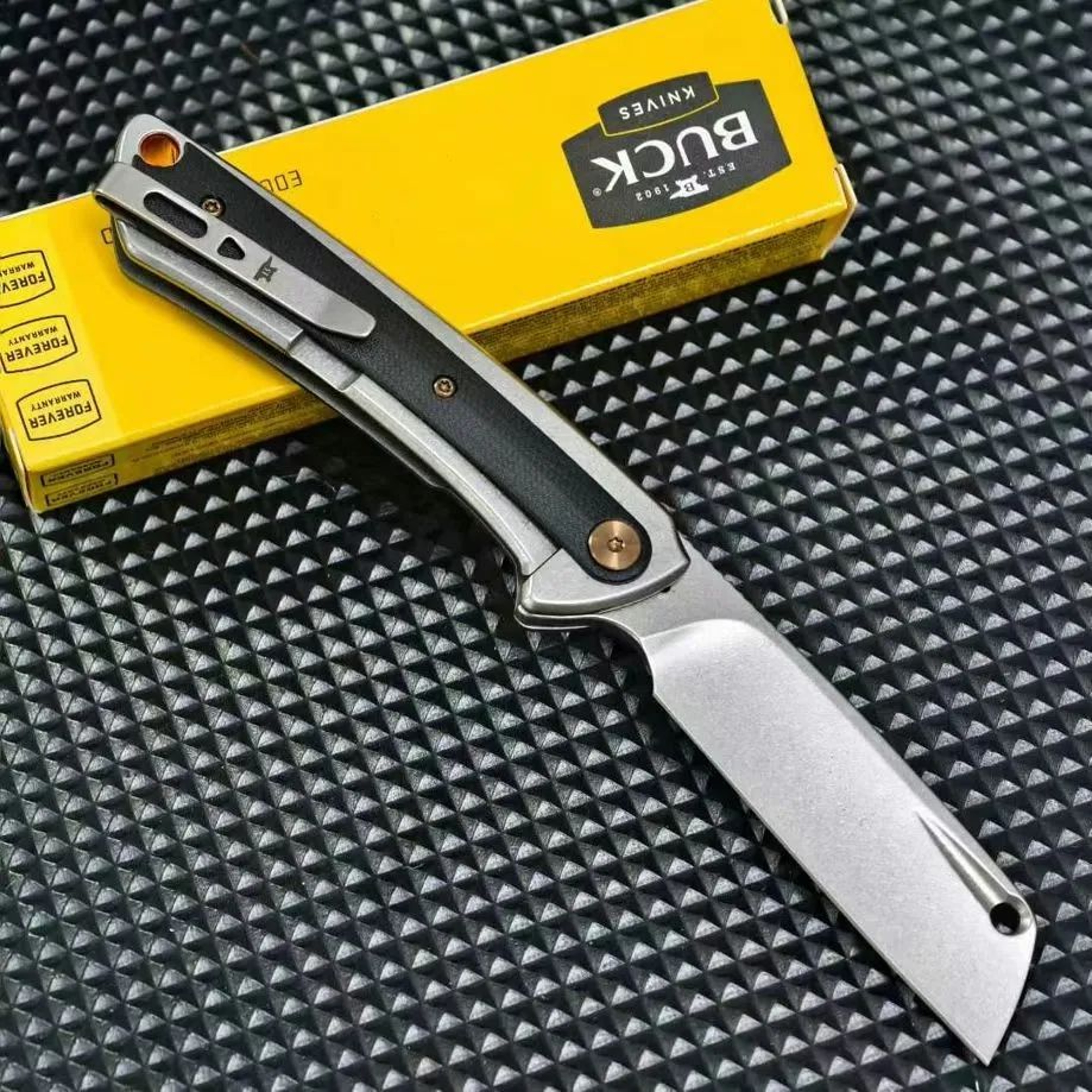 Folding Pocket Knife With Steel Cleaver Blade 6
