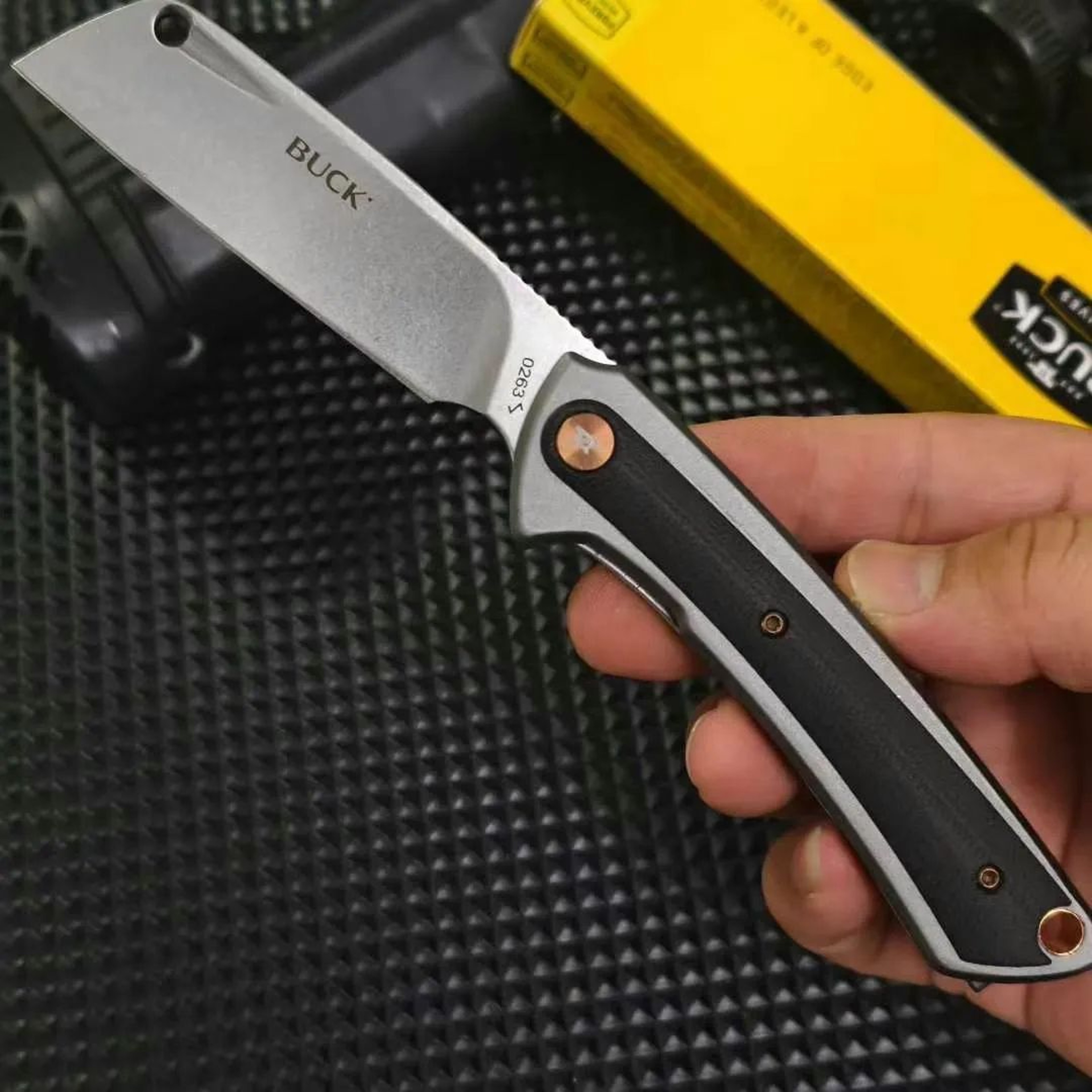 Folding Pocket Knife With Steel Cleaver Blade 0