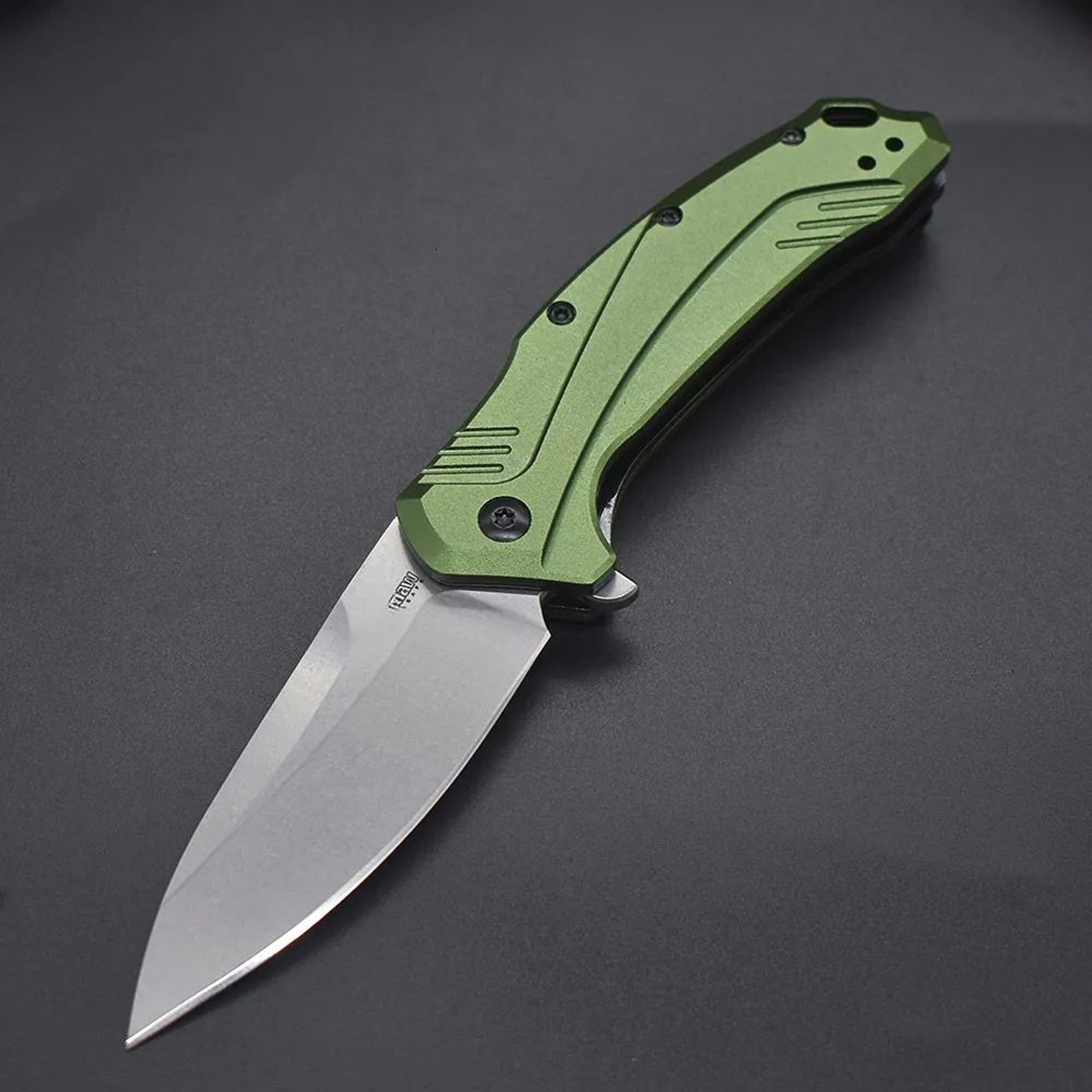 Folding Pocket Knife With Steel Blade And Aluminum Handle 3