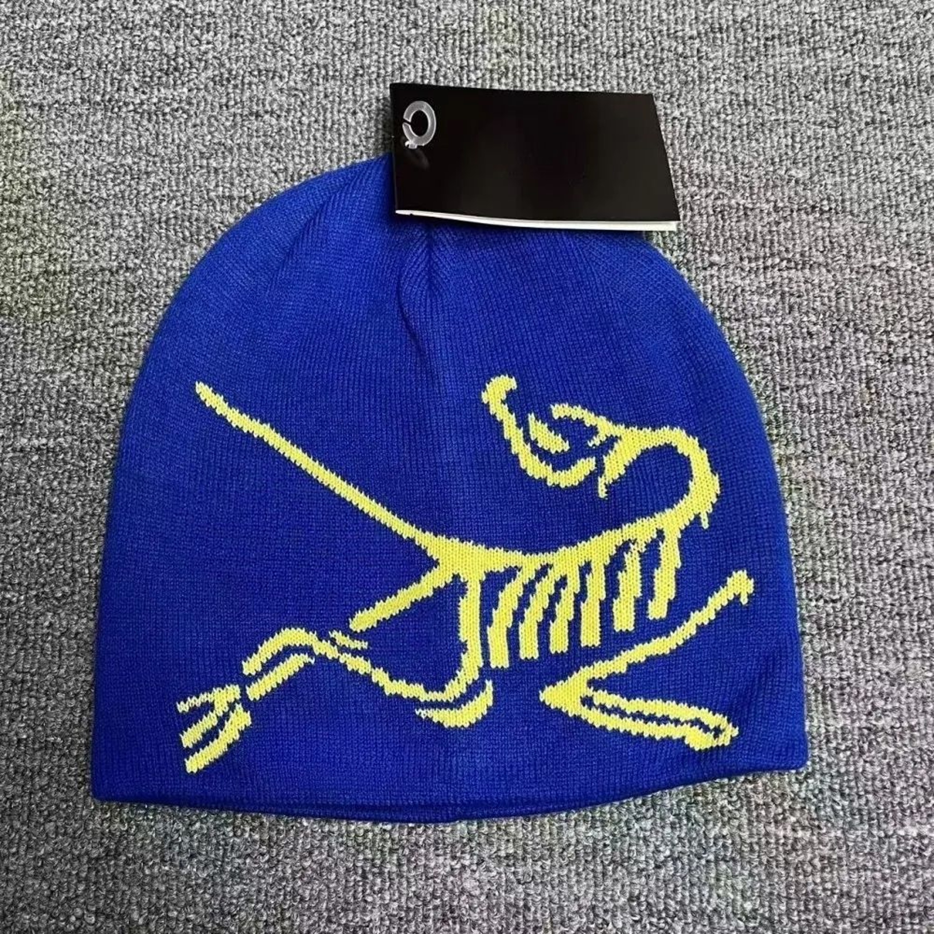 Skeleton Jacquard Knit Beanie Hat Soft Cuffed Winter Skull Cap 6