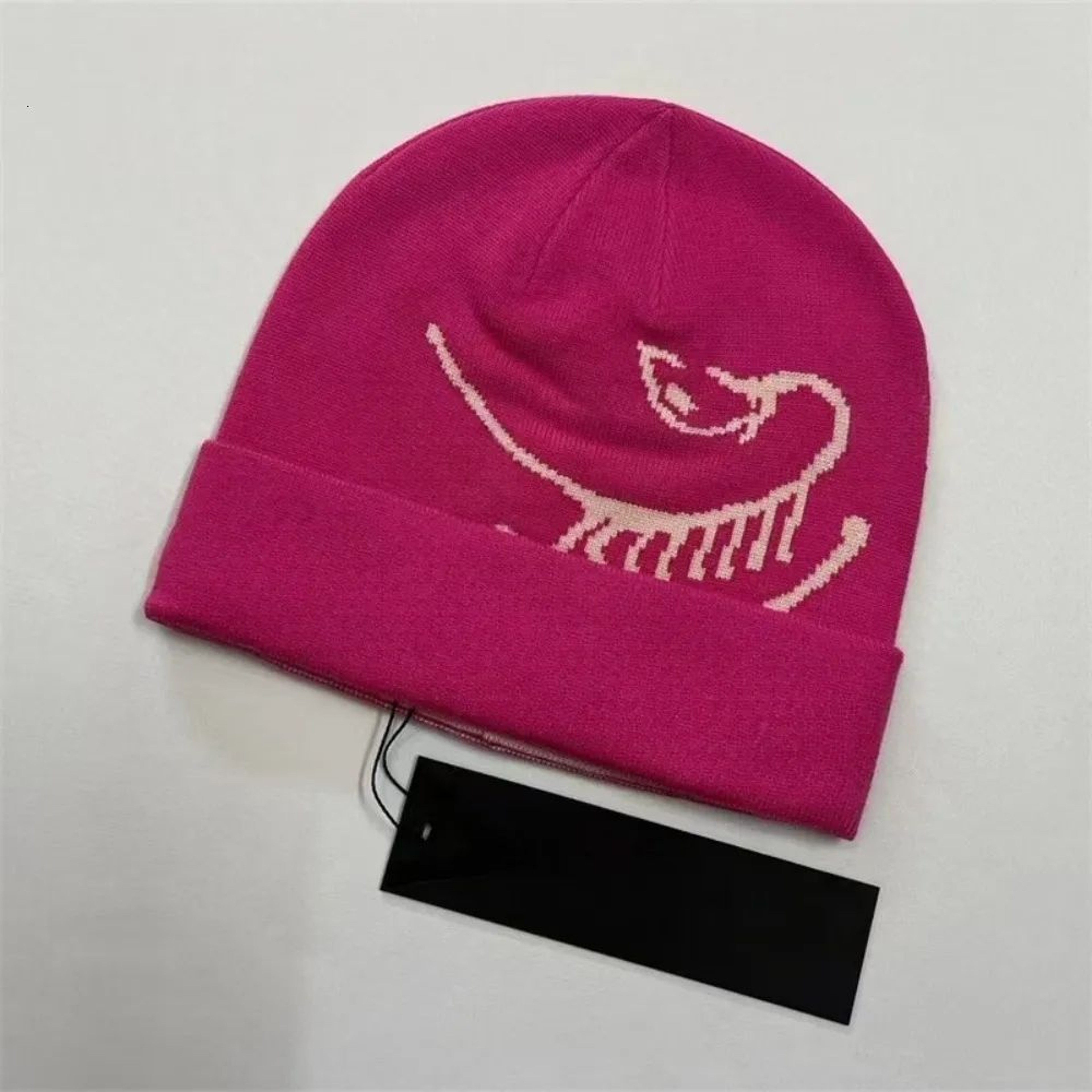 Skeleton Jacquard Knit Beanie Hat Soft Cuffed Winter Skull Cap 7